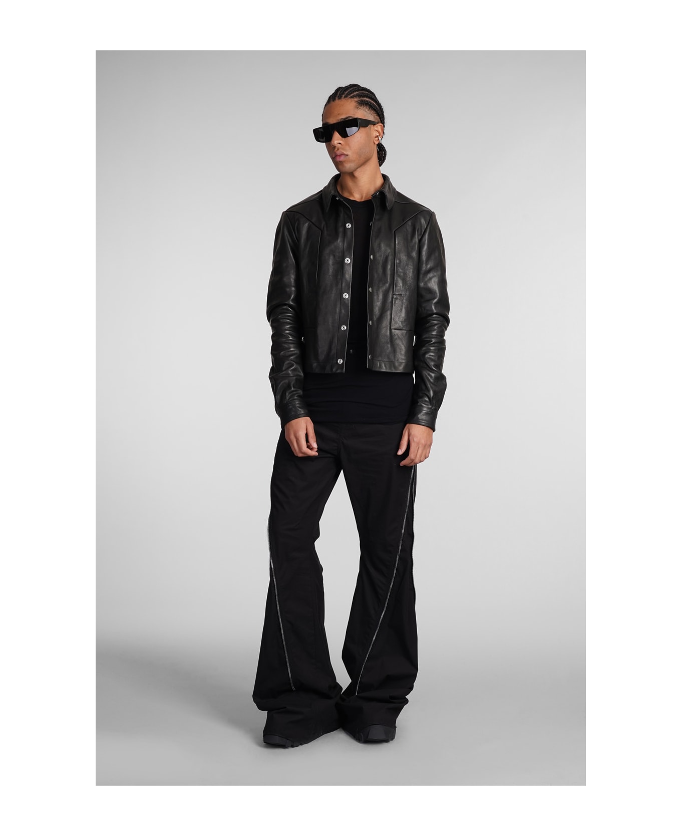 Rick Owens Bolan Banana High-waist Zip-detailed Trousers - black