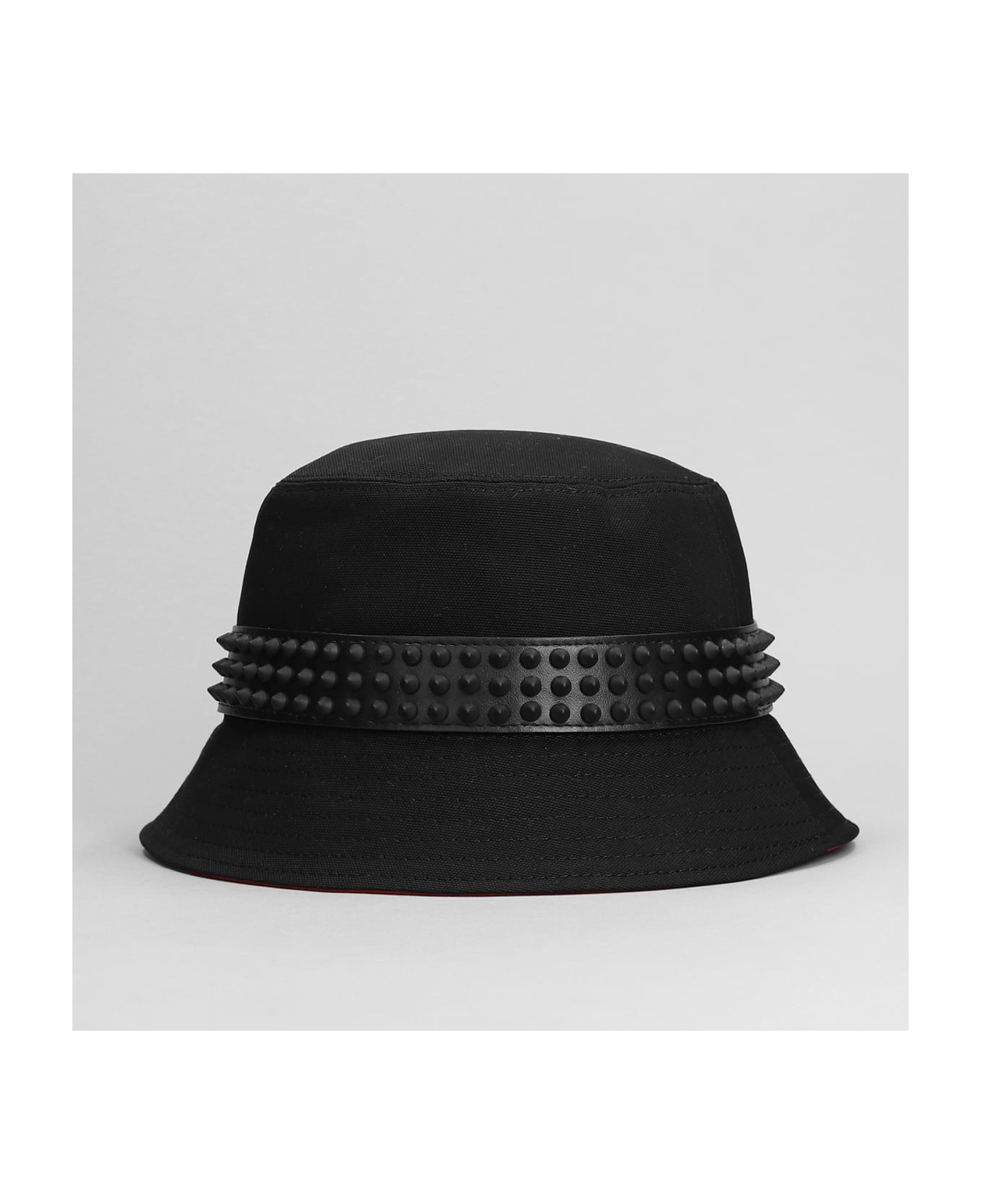 Christian Louboutin 'bobino Spikes' Buket Hat - Black