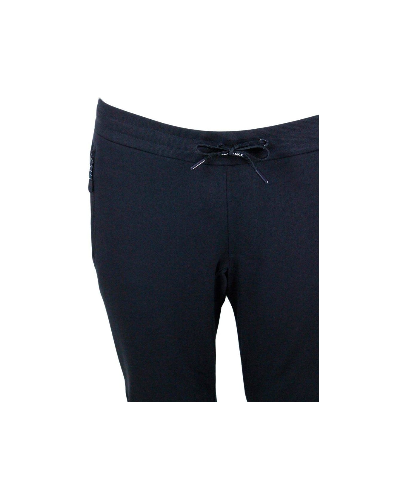 Armani Collezioni Logo-printed Drawstring Track Trousers - Blue スウェットパンツ