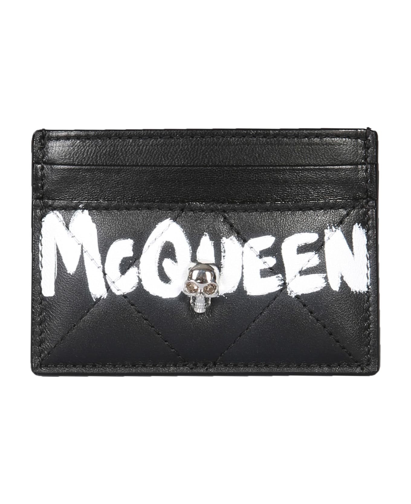 Alexander McQueen Card Holder 'skull' - Black