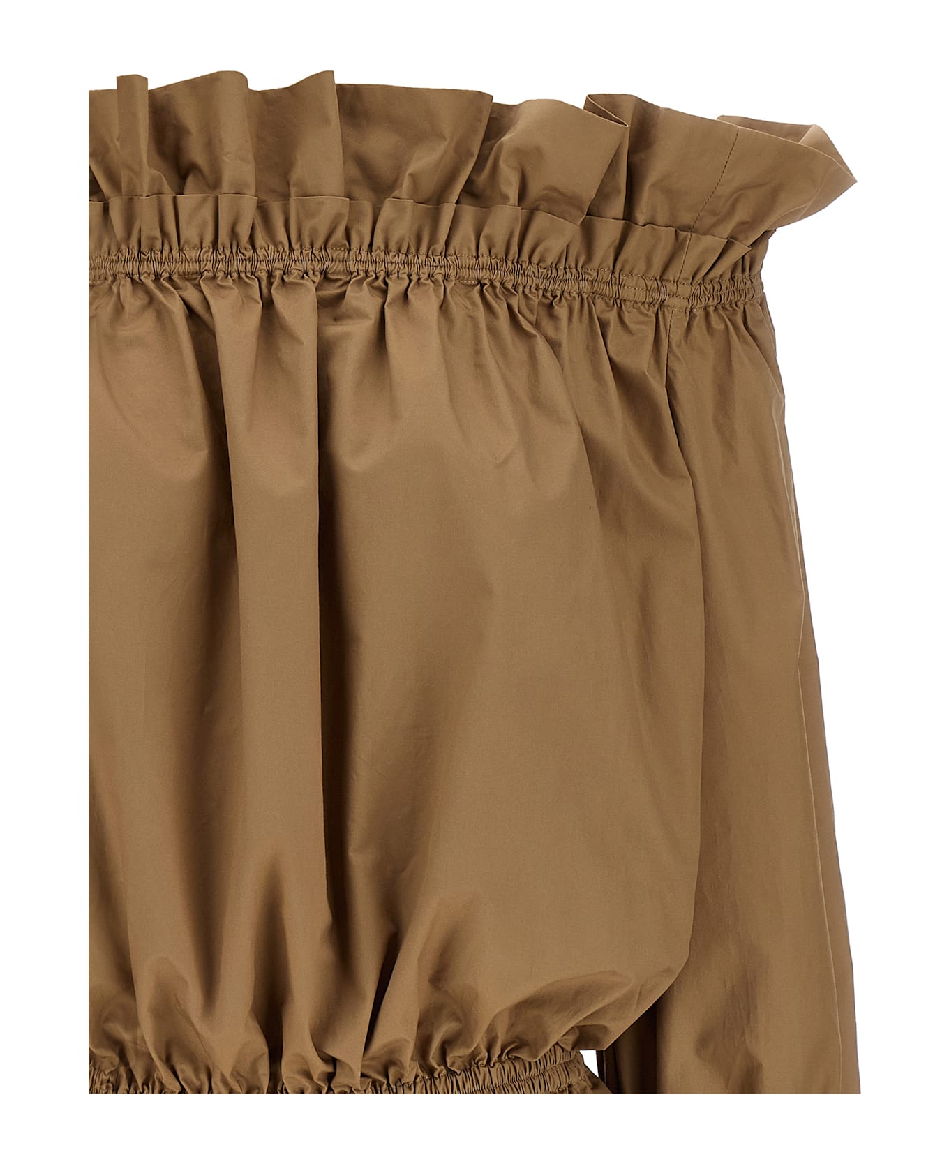 Saint Laurent Curled Dress - Beige