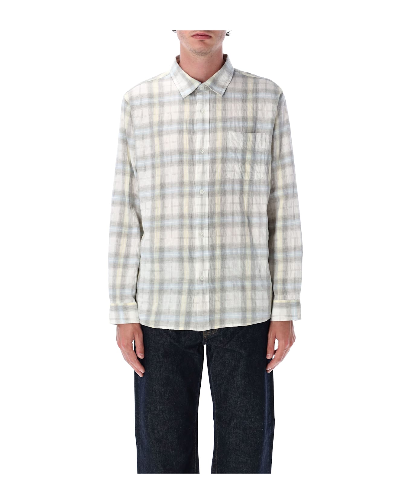 Stussy Beach Plaid Shirt - OFF WHITE
