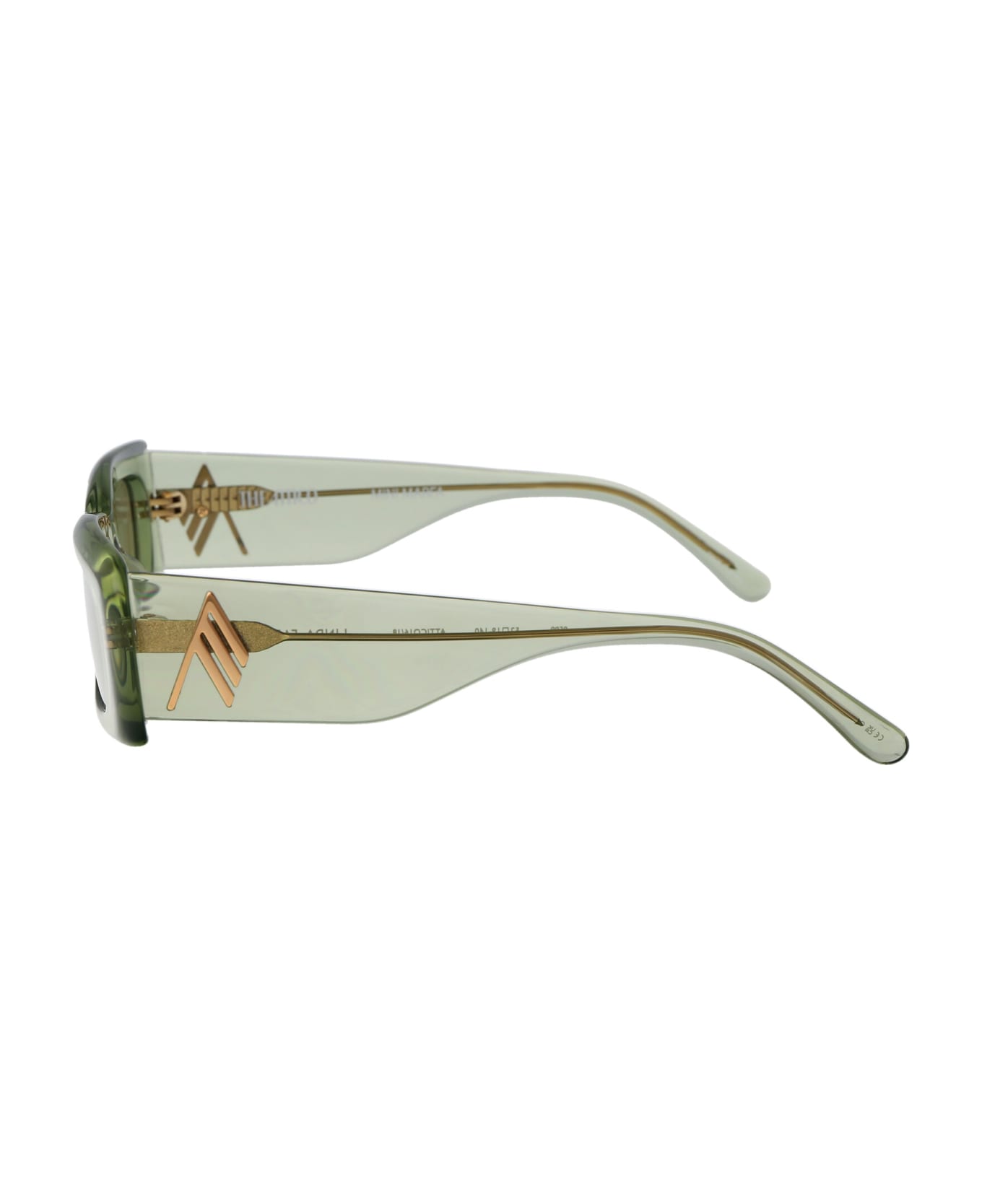 The Attico Mini Marfa Sunglasses - 18 GREEN GOLD GREEN