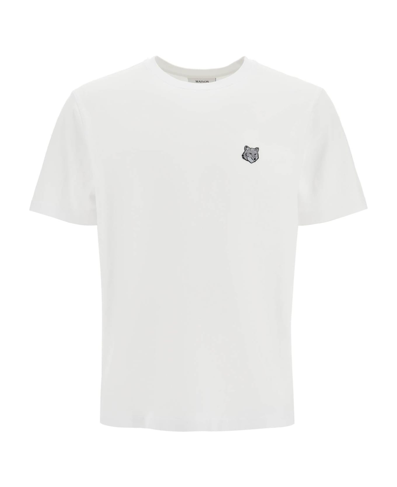 Maison Kitsuné 'bold Fox Head Patch T-shirt' - white