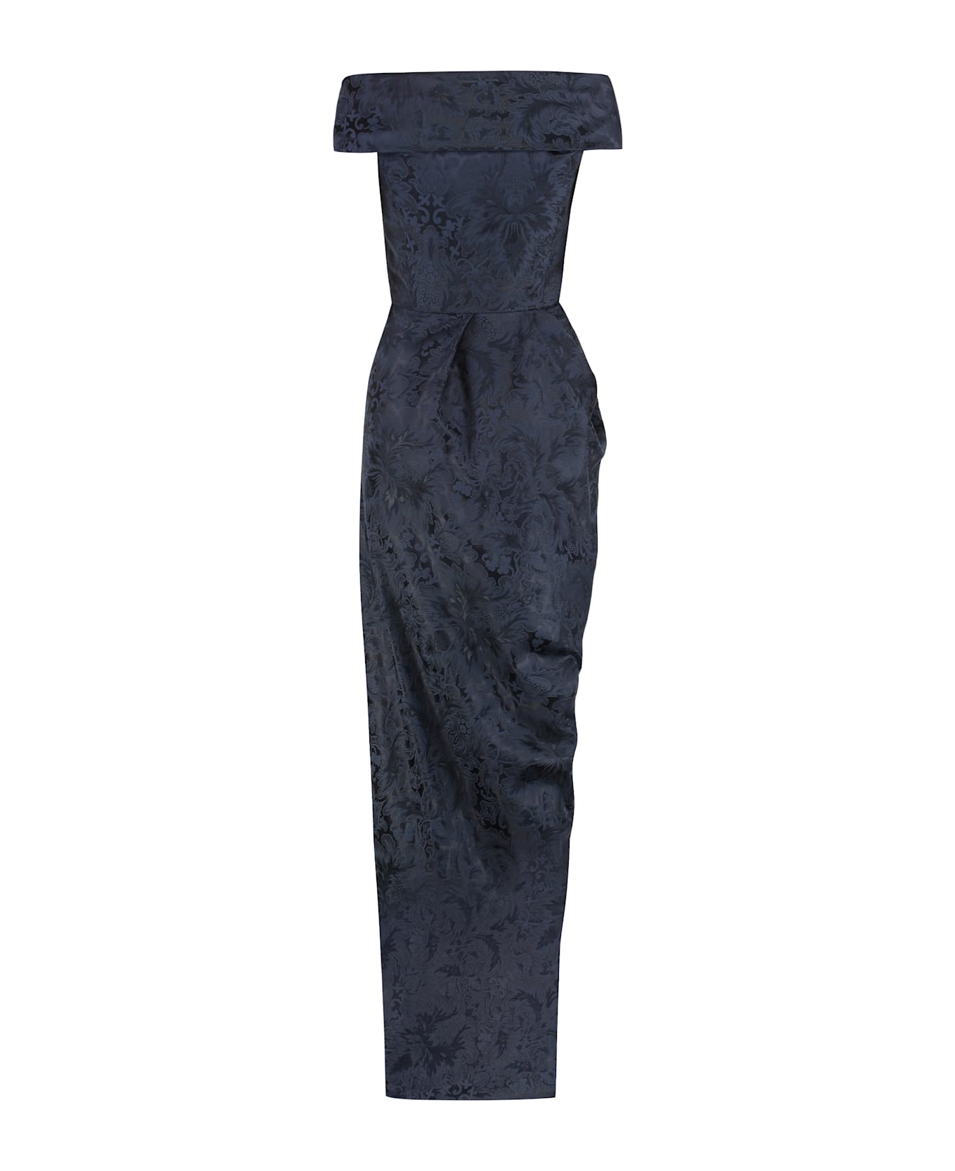 Etro Evening Dress In Silk Jacquard Blend - blue
