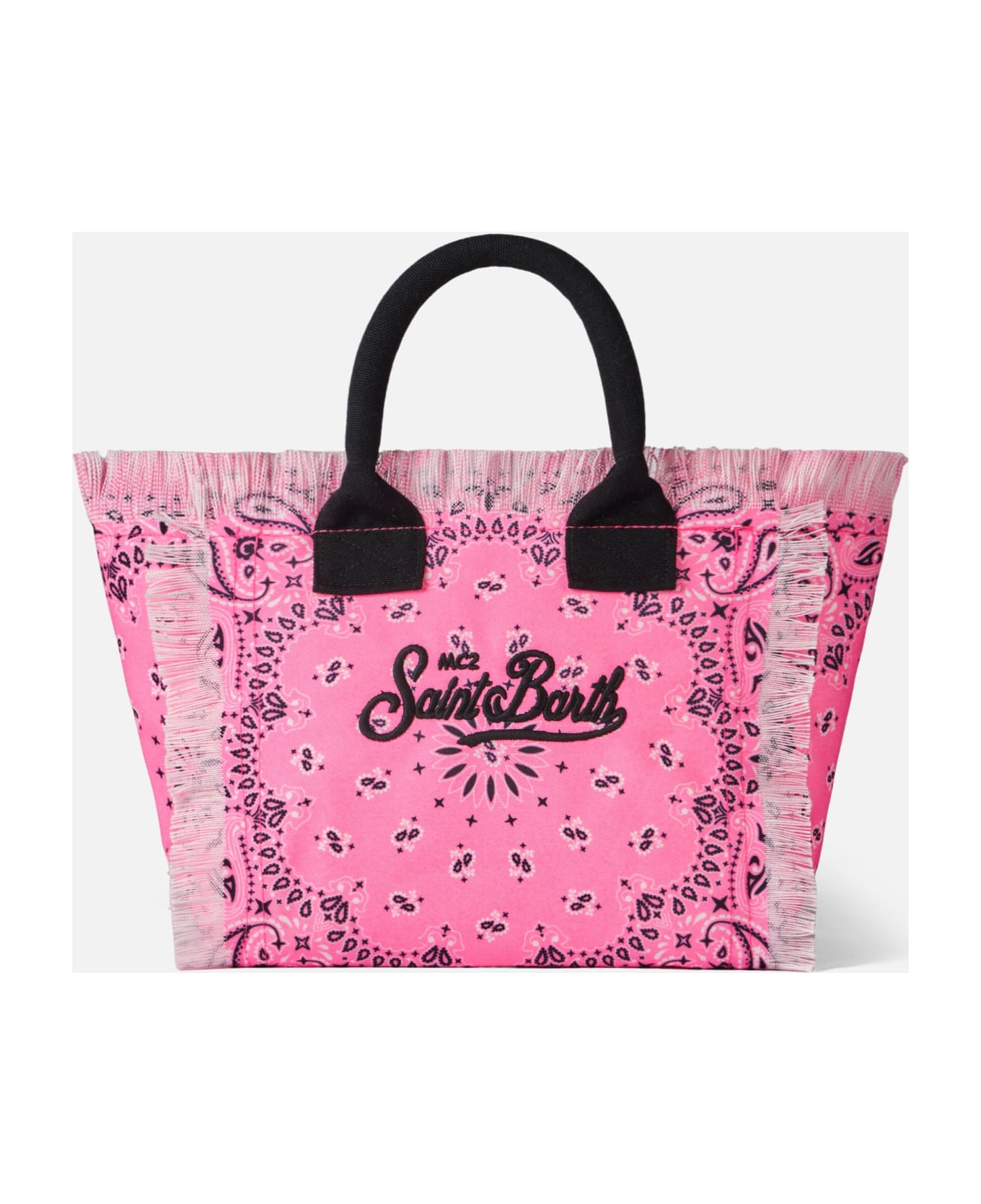 MC2 Saint Barth Colette Fluo Pink Handbag With Bandanna Print - PINK