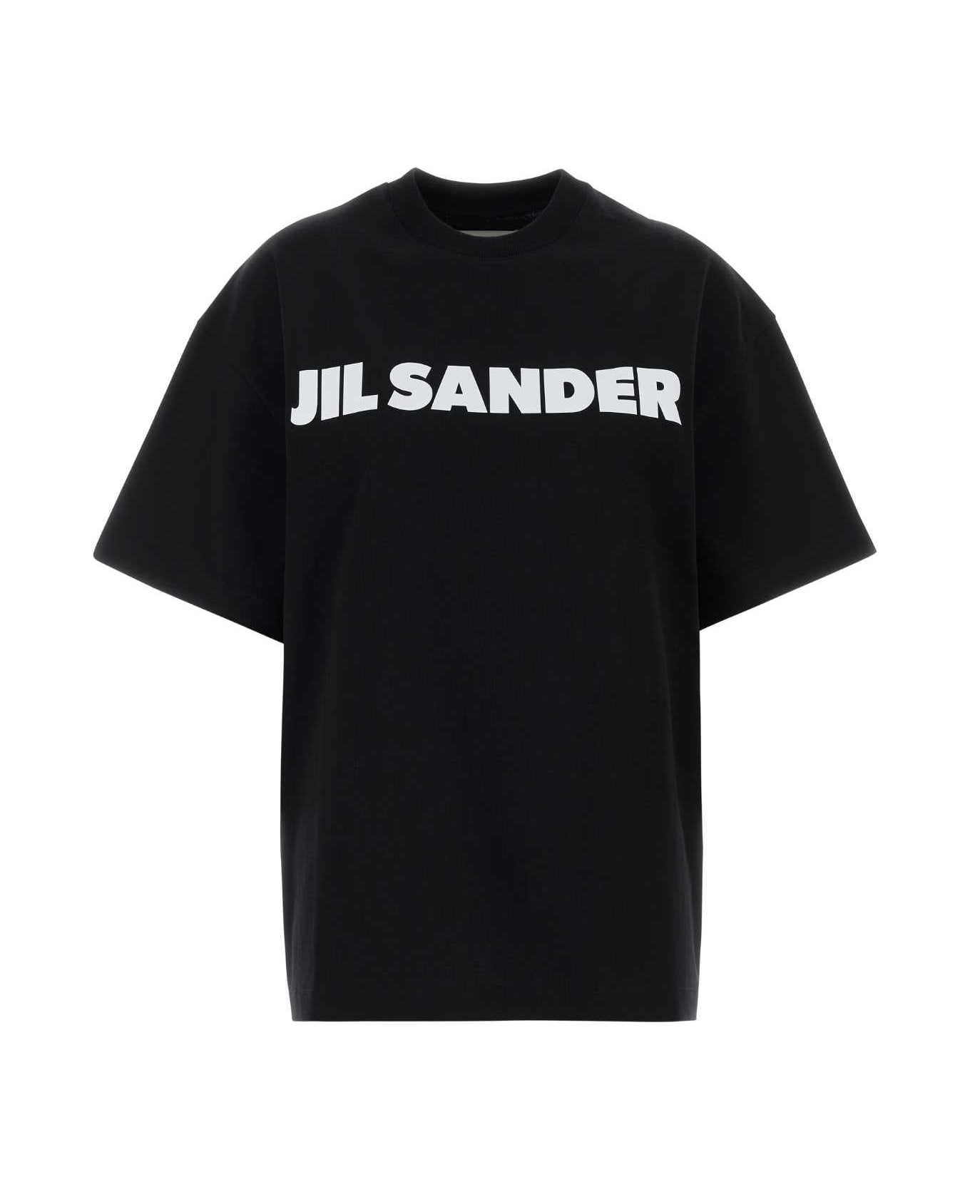 Jil Sander Black Cotton T-shirt - Black
