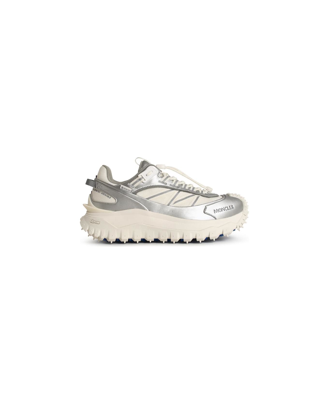 Moncler 'trailgrip Gtx' Silver Leather Blend Sneakers - Silver