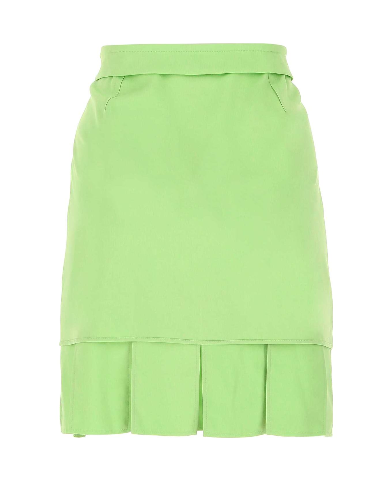 Bottega Veneta Pastel Green Stretch Viscose Miniskirt - 3516