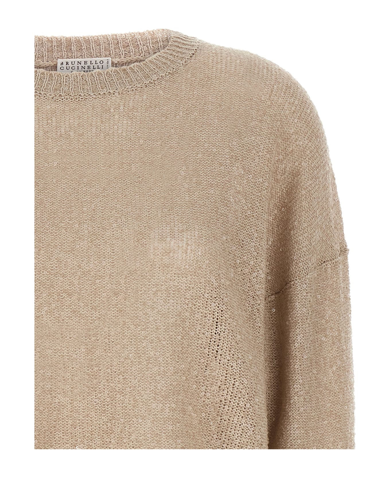 Brunello Cucinelli Sequin Sweater - Beige
