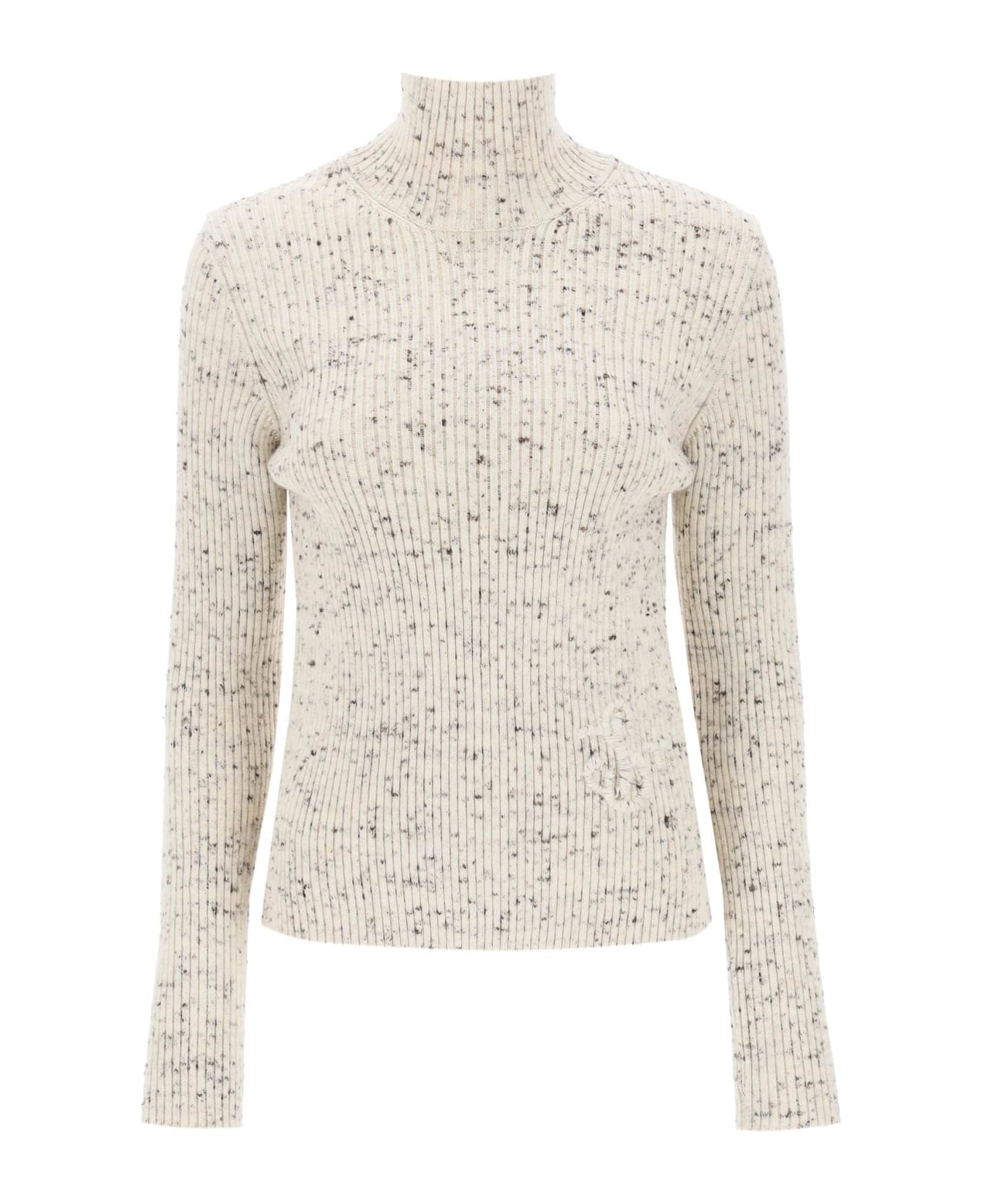 Jil Sander Speckled Wool Sweater - NATURAL (White) ニットウェア