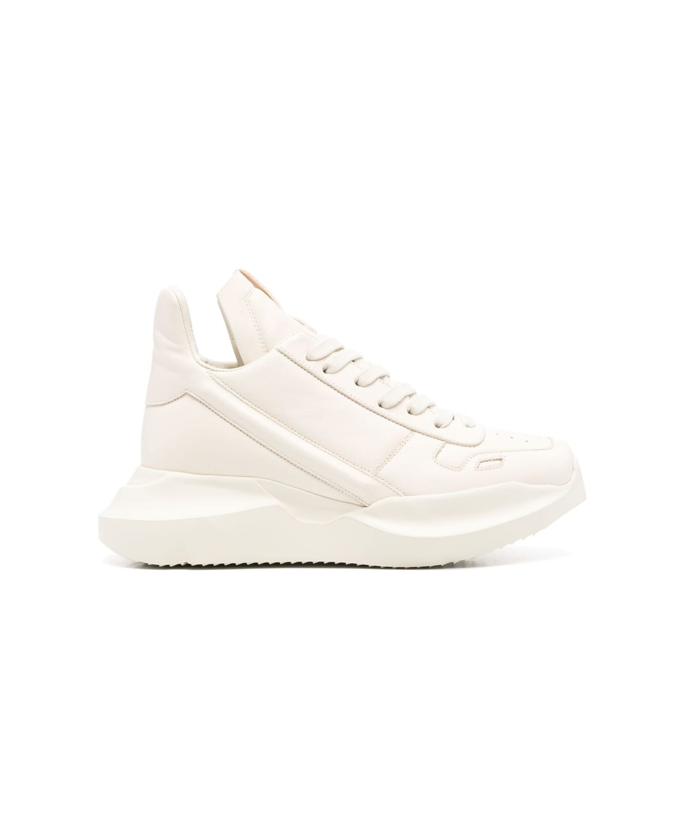Rick Owens Geth Runner Leather Sneakers - White