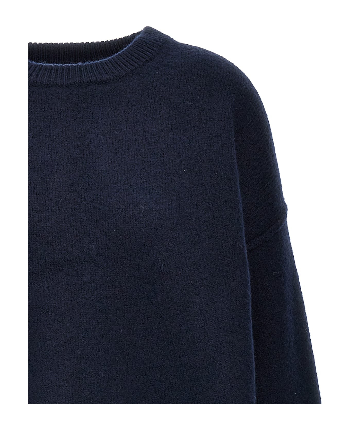 Ganni 'boiled Wool' Sweater - Blue