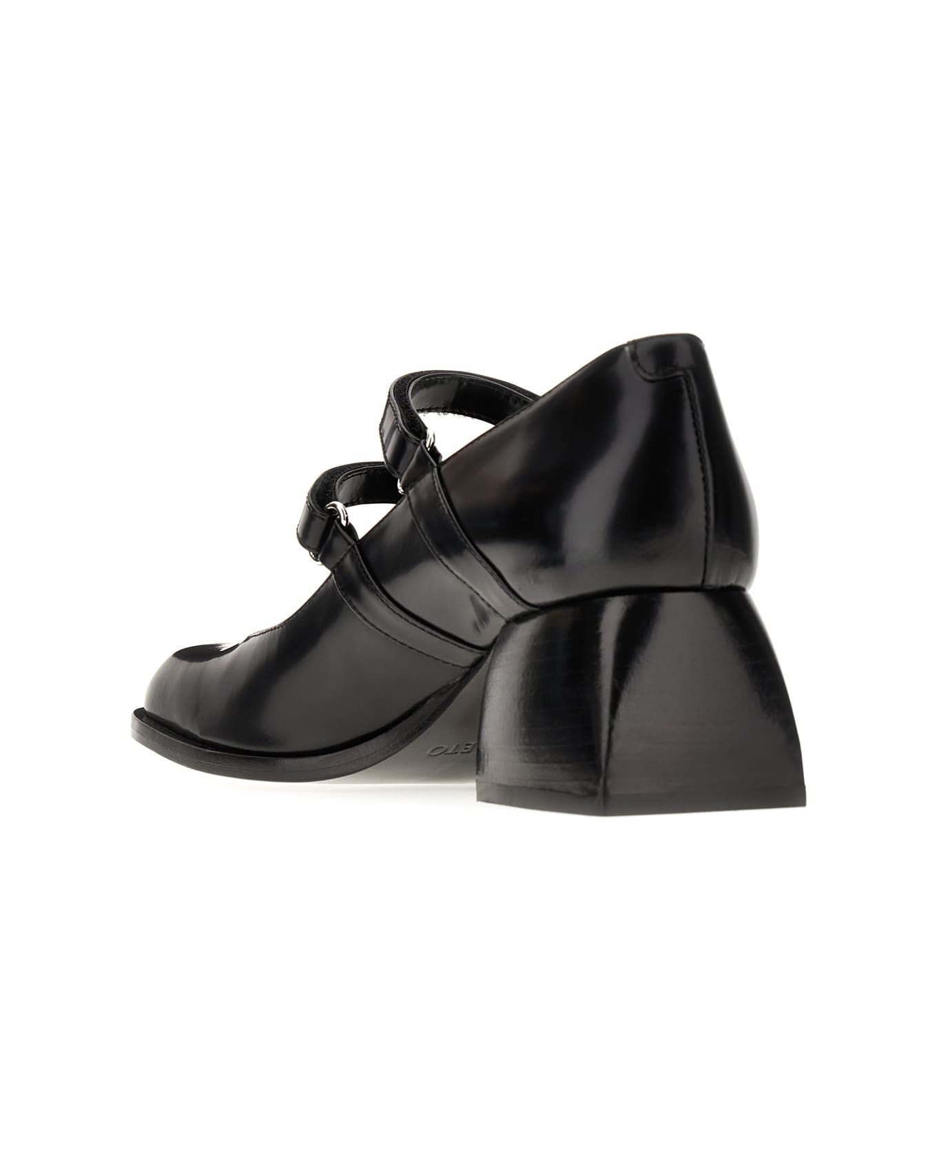 Nodaleto Black Leather Bulla Bacara Pumps - BLACK GLASSED