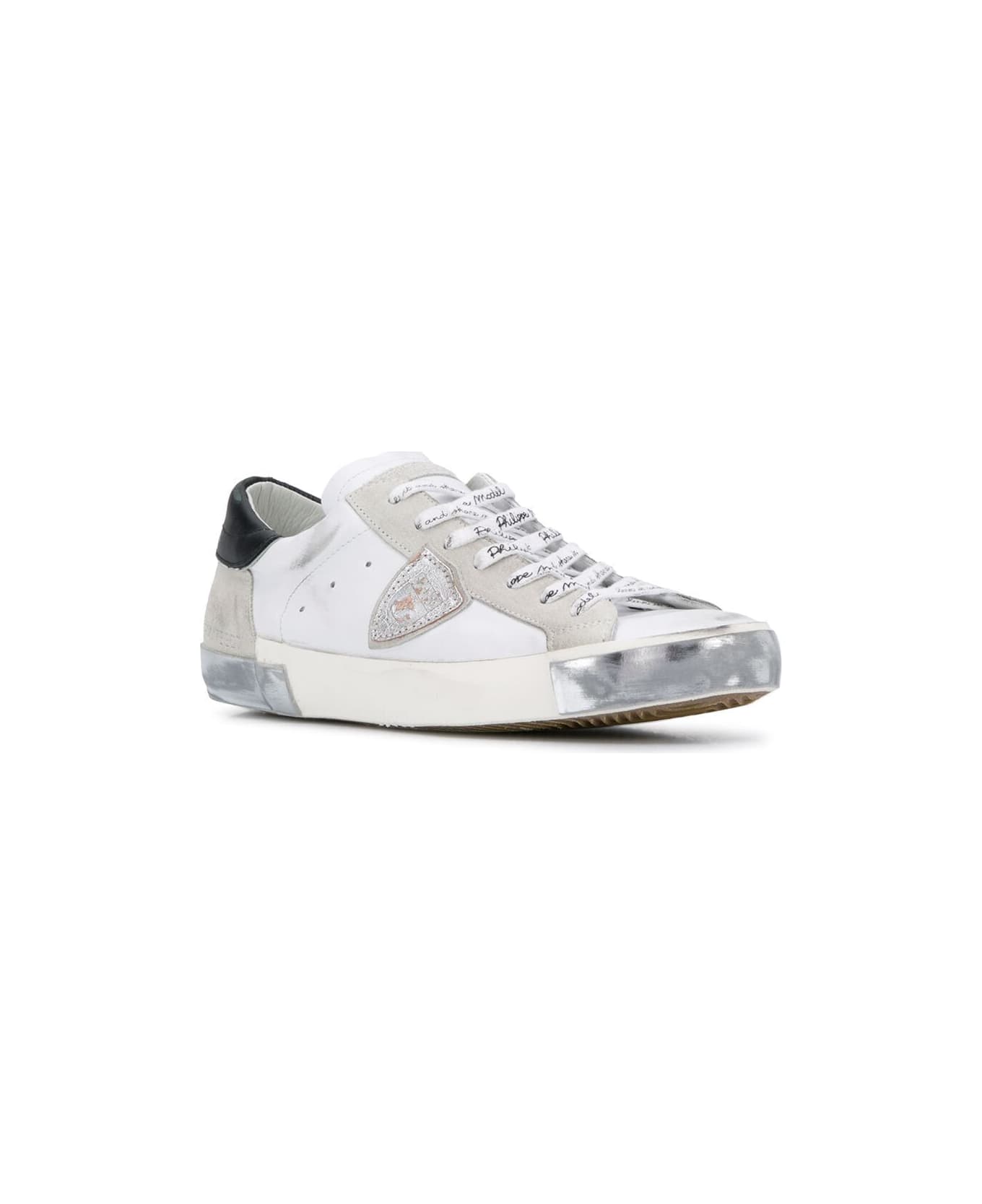 Philippe Model Prsx Low Man Sneakers - White Silver