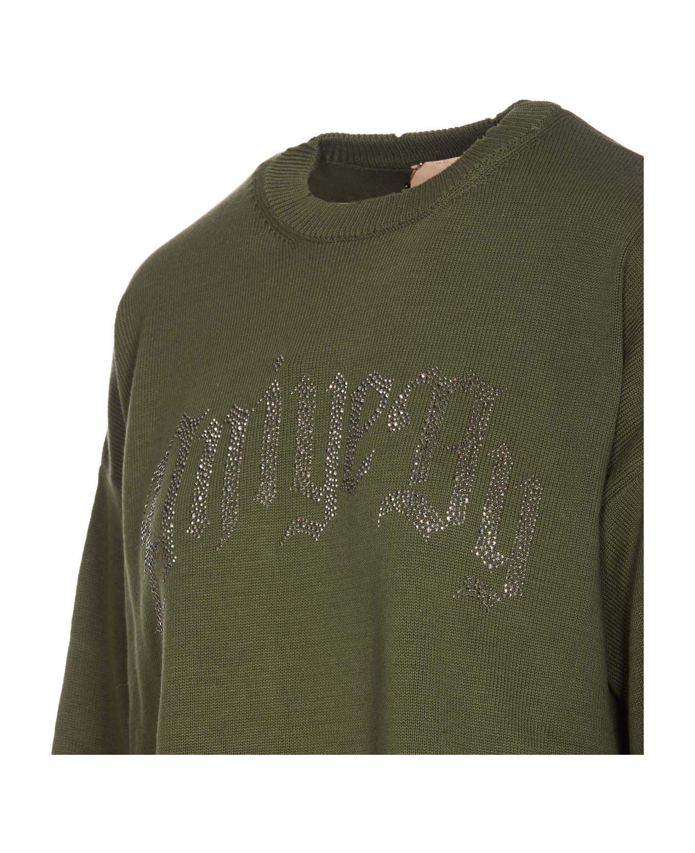 aniye by Logo Sweater - Green フリース