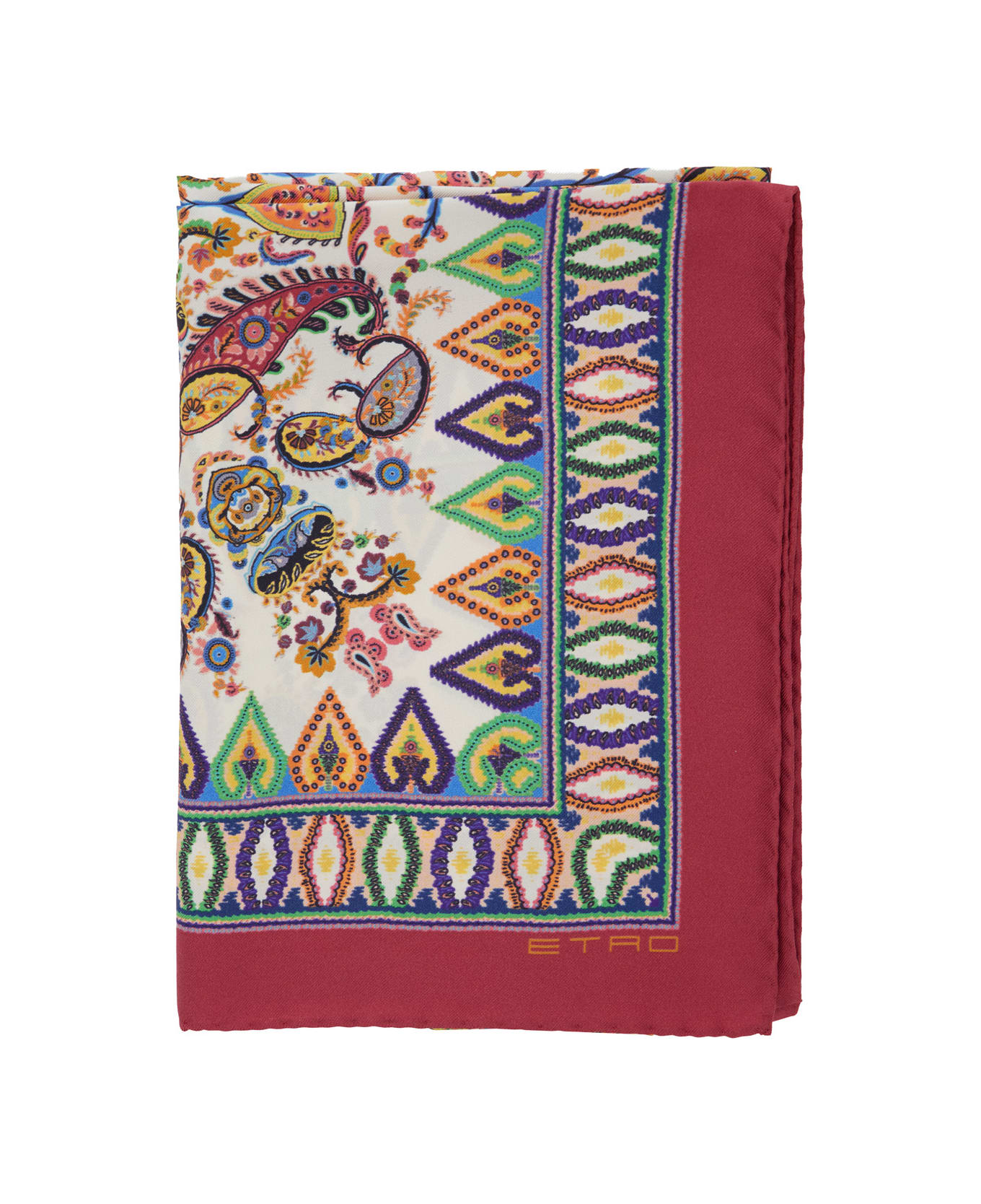 Etro Multicolor Scarf With All-over Paisley Print In Silk Woman - Multicolor
