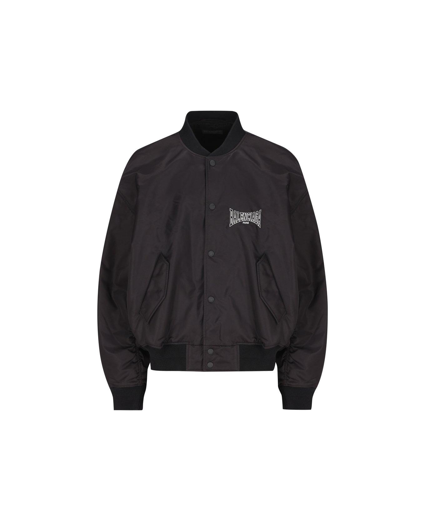 Balenciaga Boxing Varsity Jacket - Black