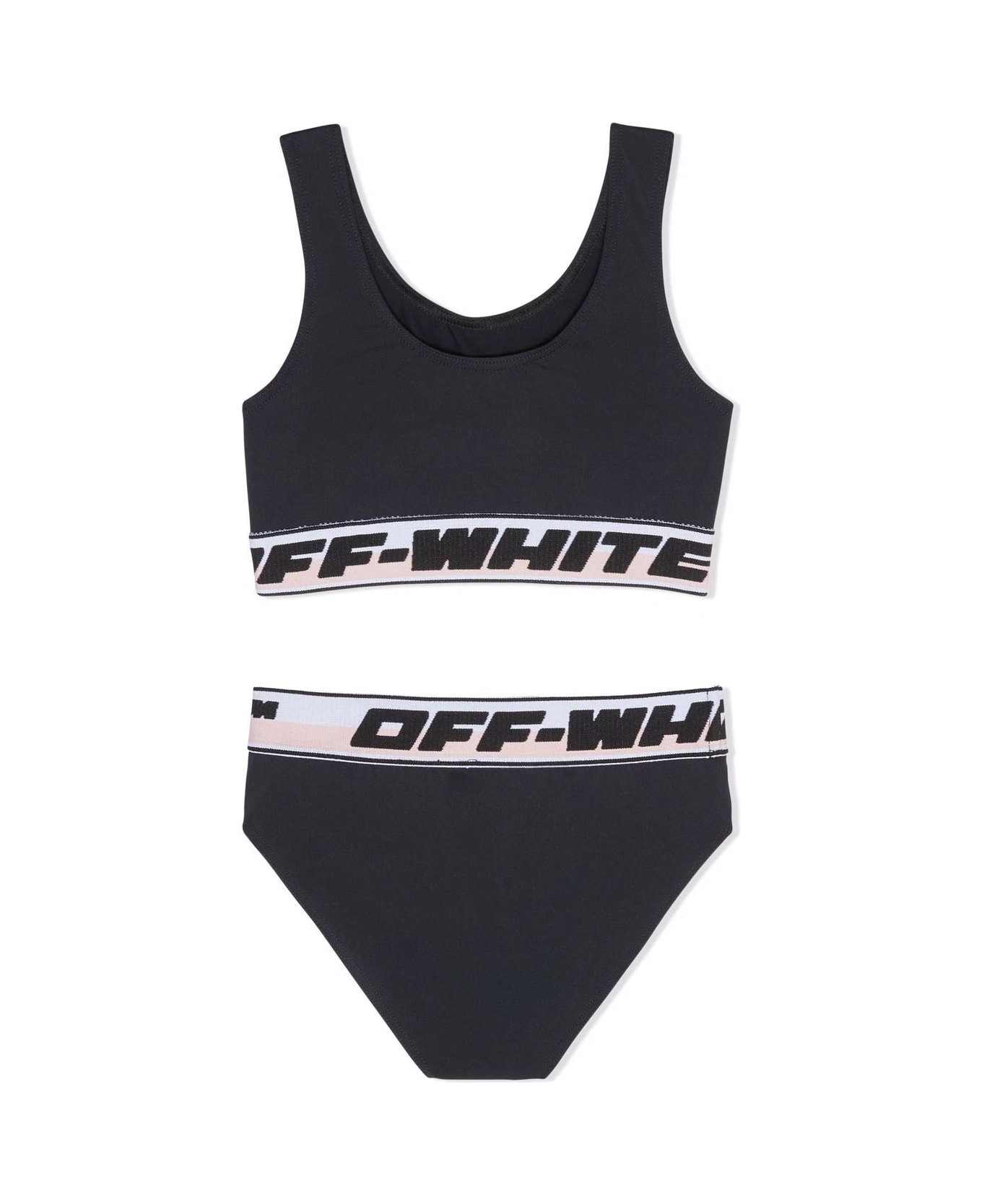 Off-White Kids Black Logo Band Bikini - Black