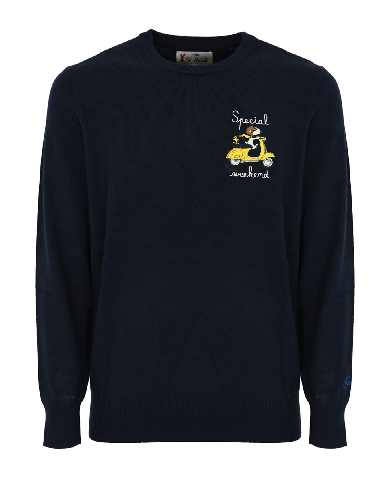 MC2 Saint Barth Heron Light Snoopy Sweater In Wool And Cashmere - Blu