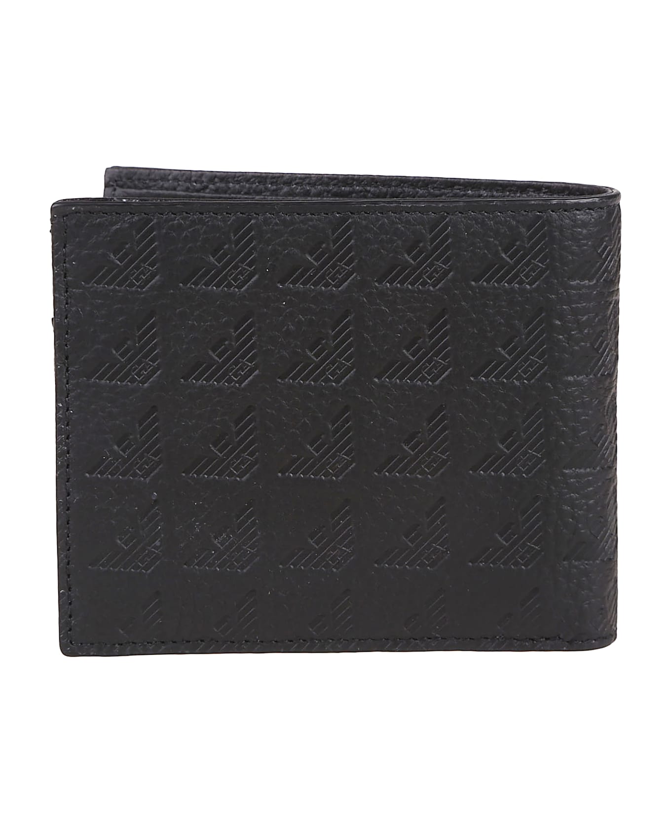 Emporio Armani Embossed Eagle All Over Wallet - Nero