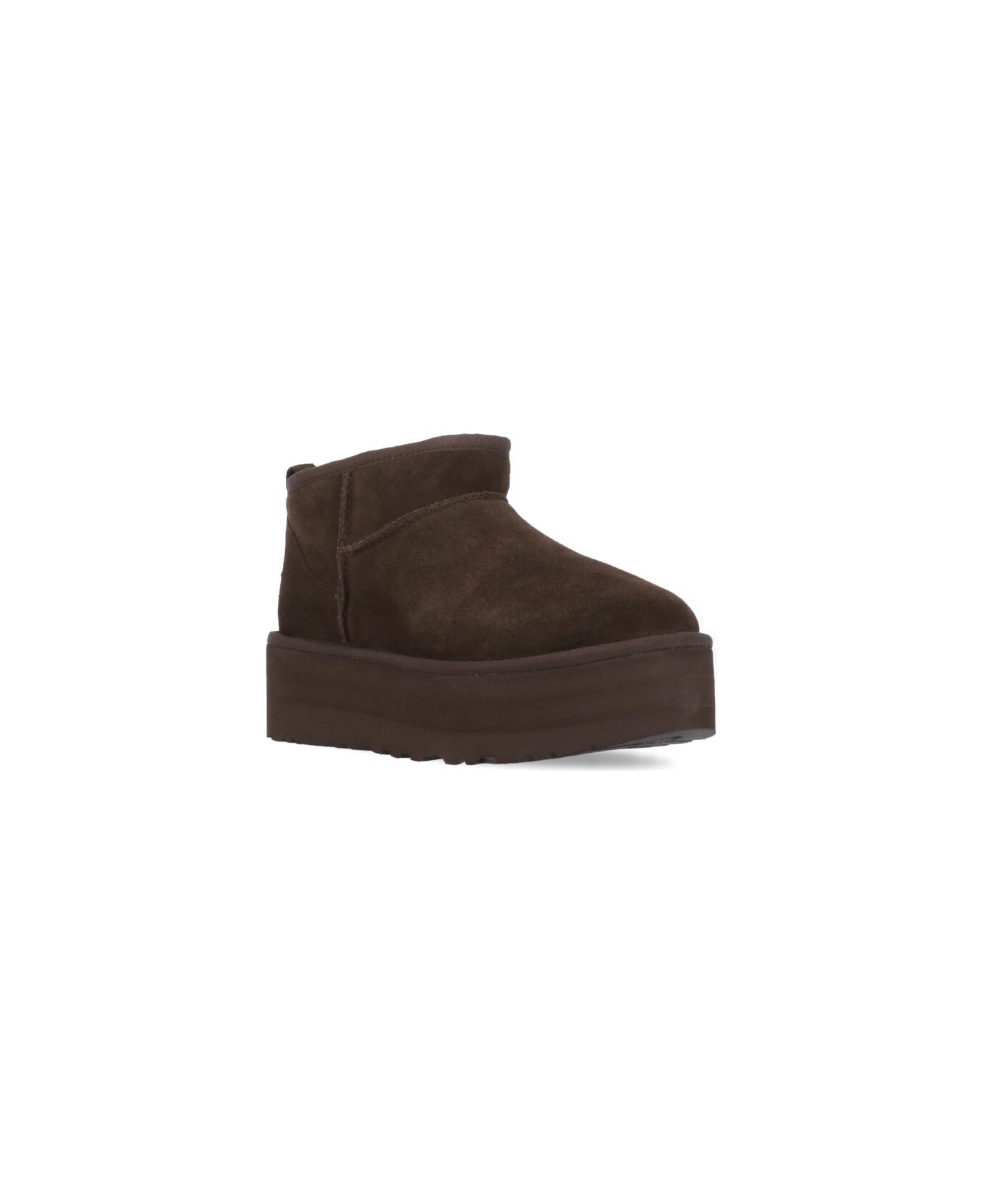 UGG Classic Ultra Mini Platform Ankle Boots - Brown