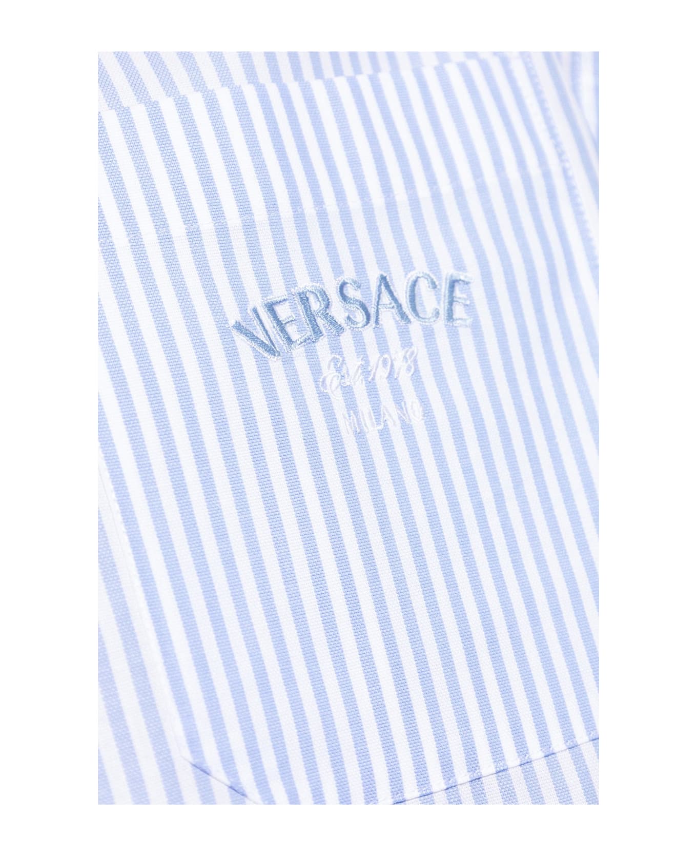 Versace Shirt With Pocket - Clear Blue シャツ