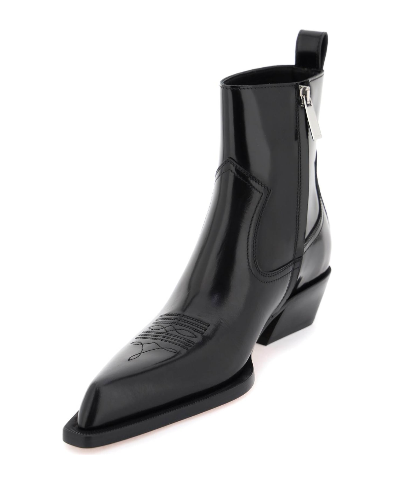 Off-White Western Blade Ankle Boots - BLACK BLACK (Black)