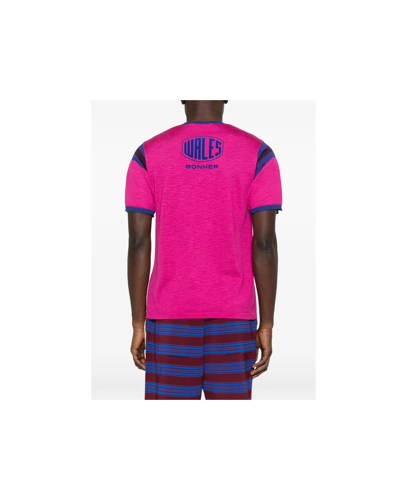 Wales Bonner T-shirt - PINK/BLUE