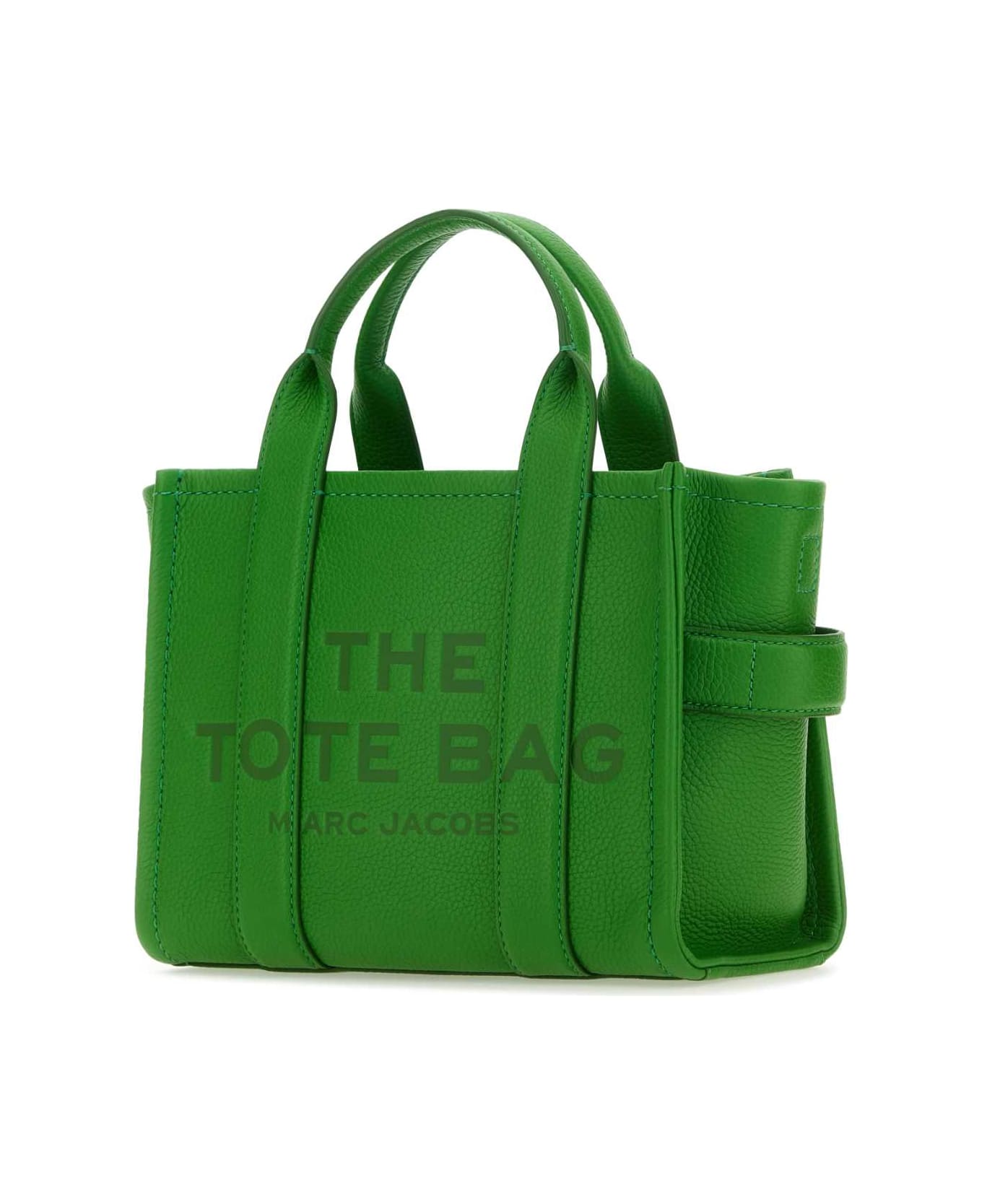Marc Jacobs Green Leather Mini The Tote Bag Handbag - KIWI