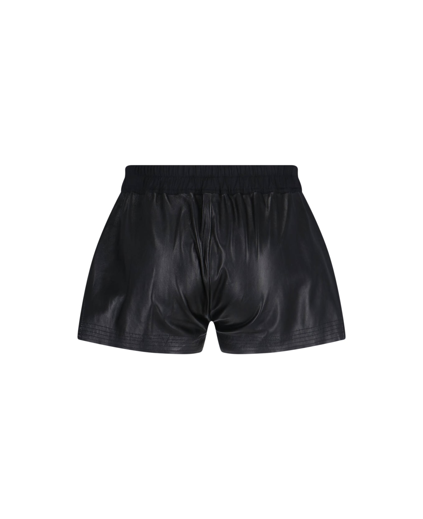 Rick Owens Leather Shorts - Black