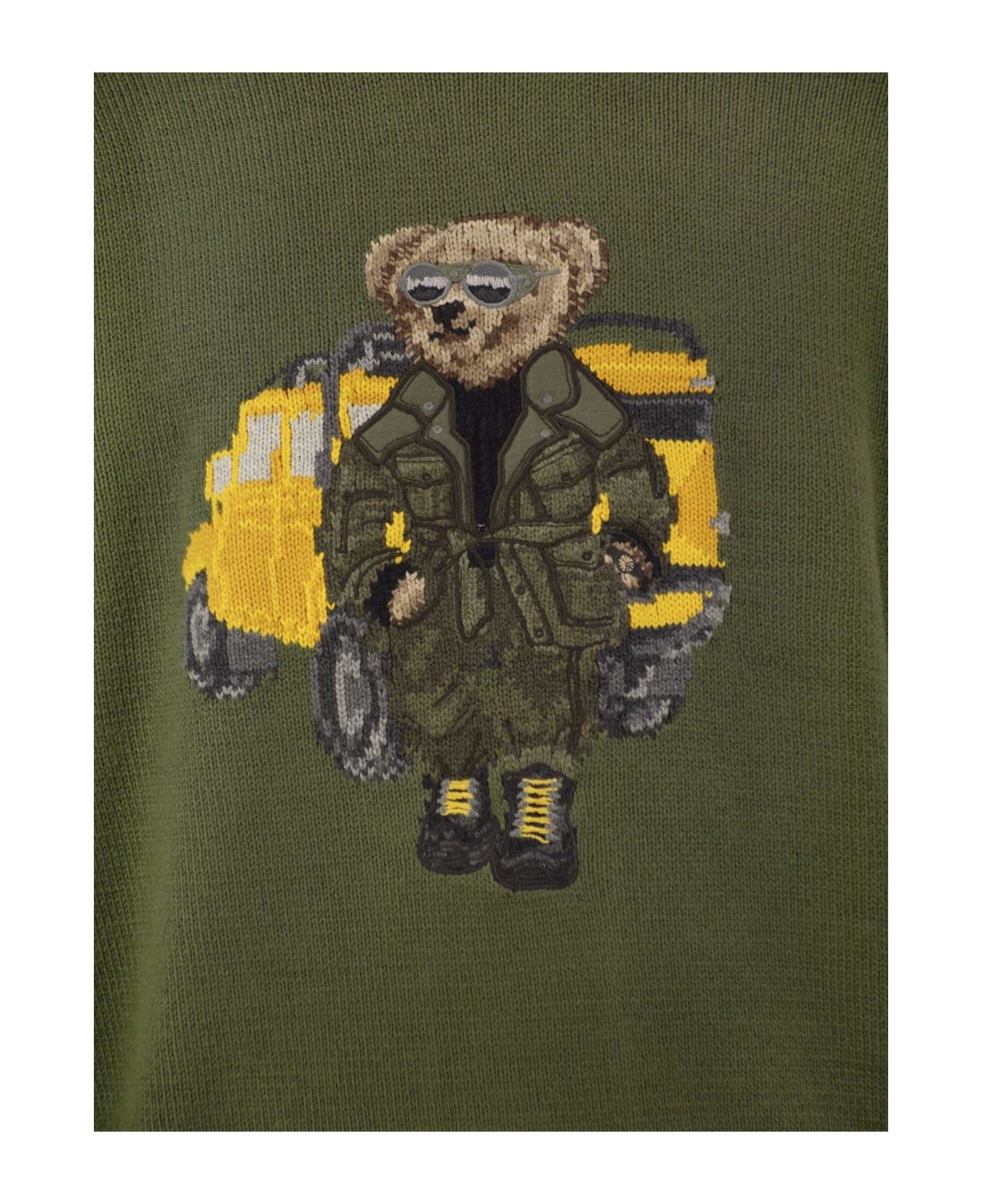 Ralph Lauren Polo Bear Knitted Jumper - NEWOLIVE