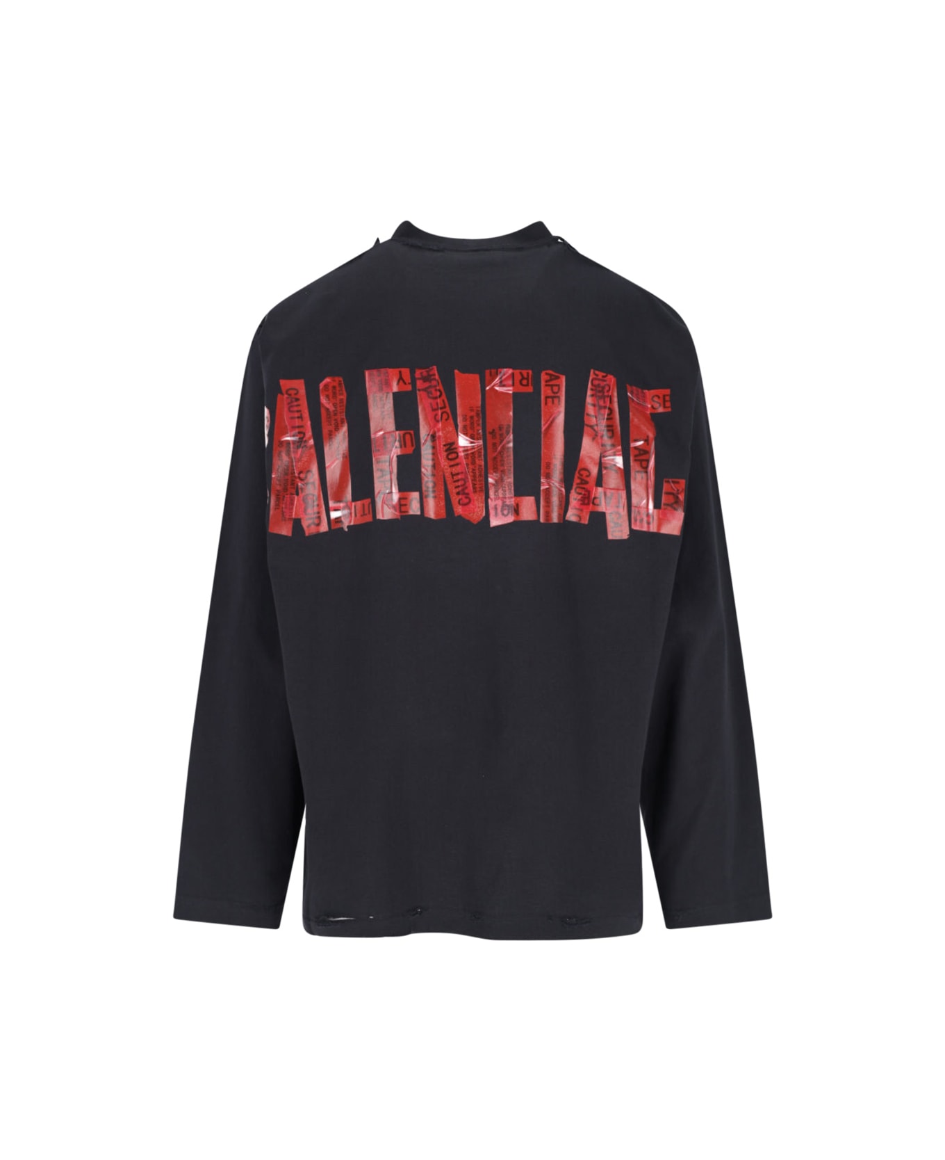 Balenciaga 
security Tape
 T-shirt - Black  