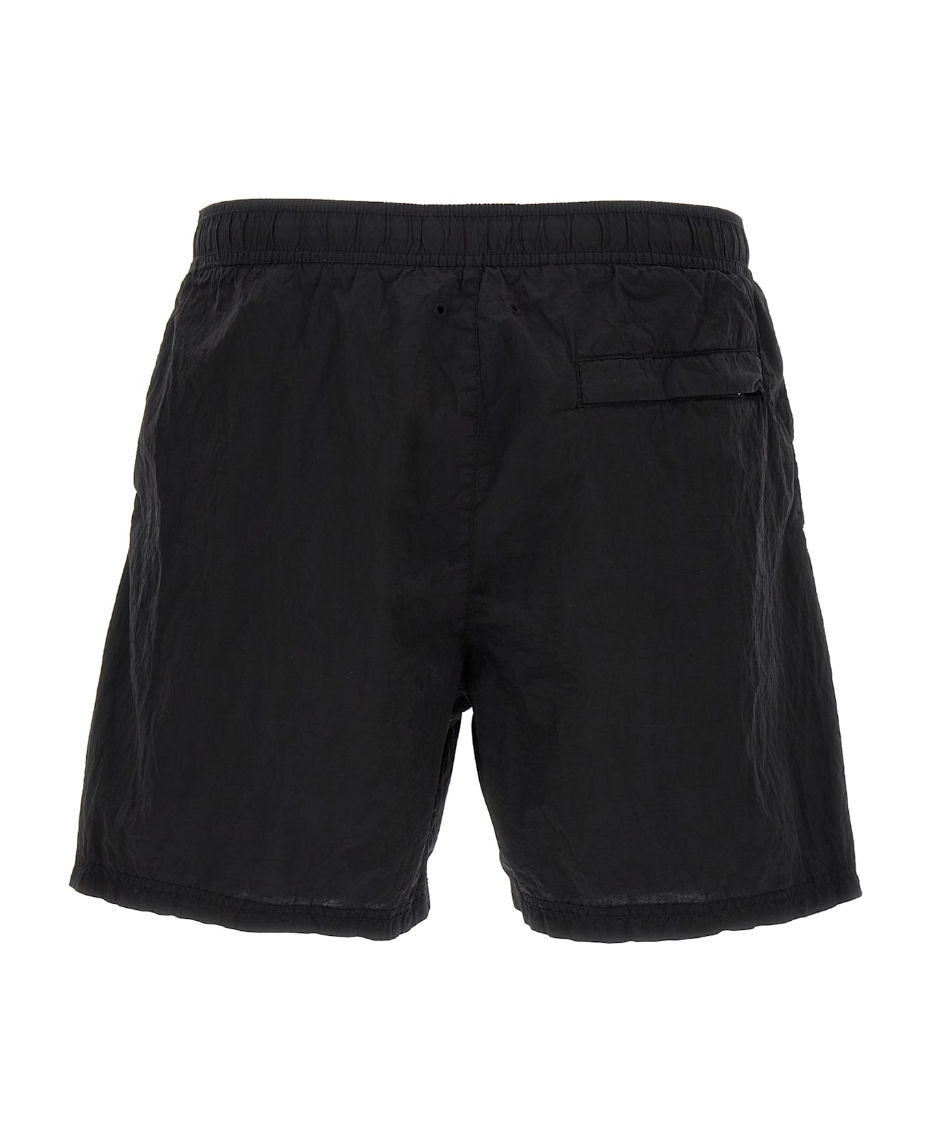 Stone Island Logo Patch Swim Shorts - Black  
