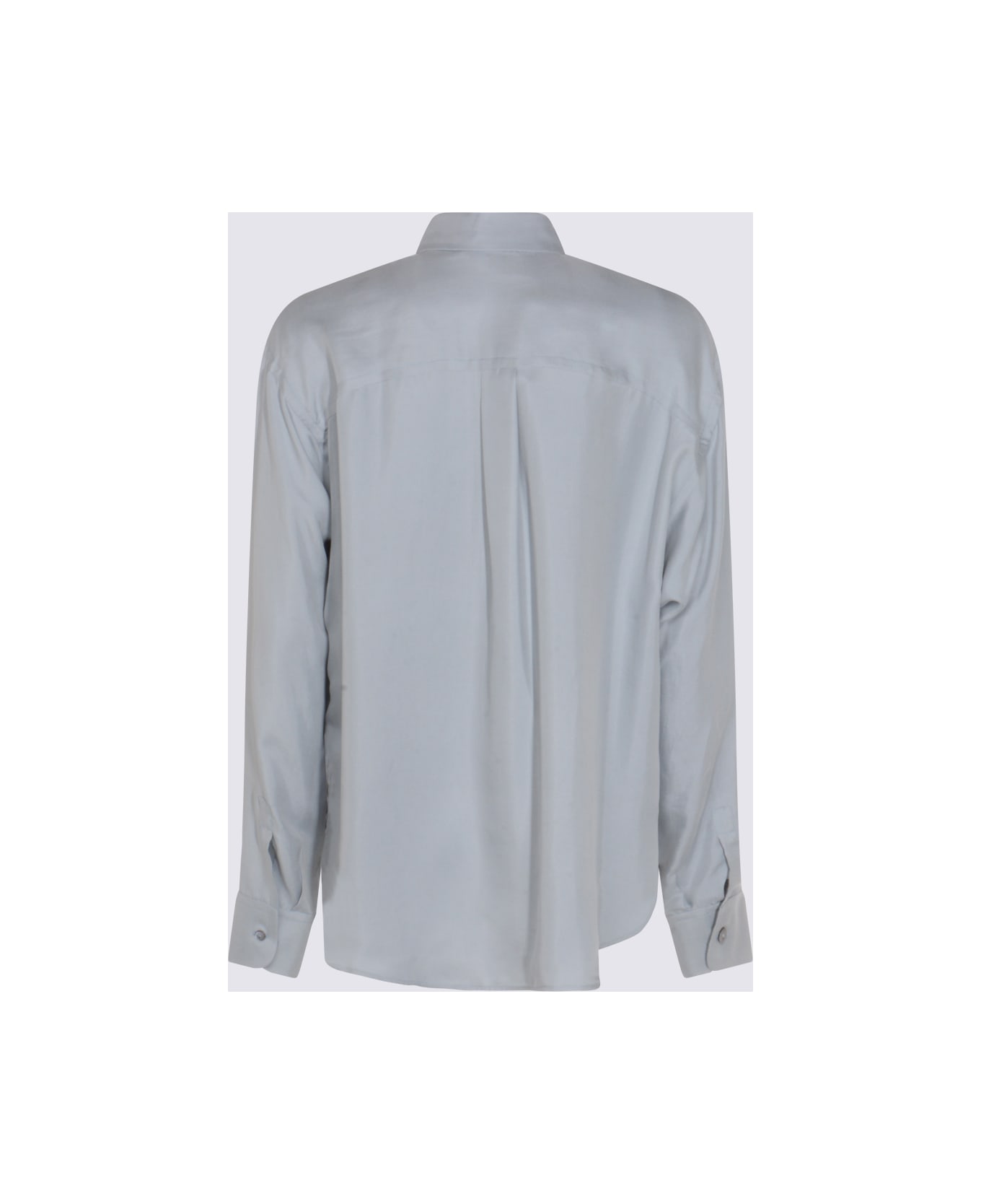 Antonelli Light Blue Silk Quirino Shirt - Blue