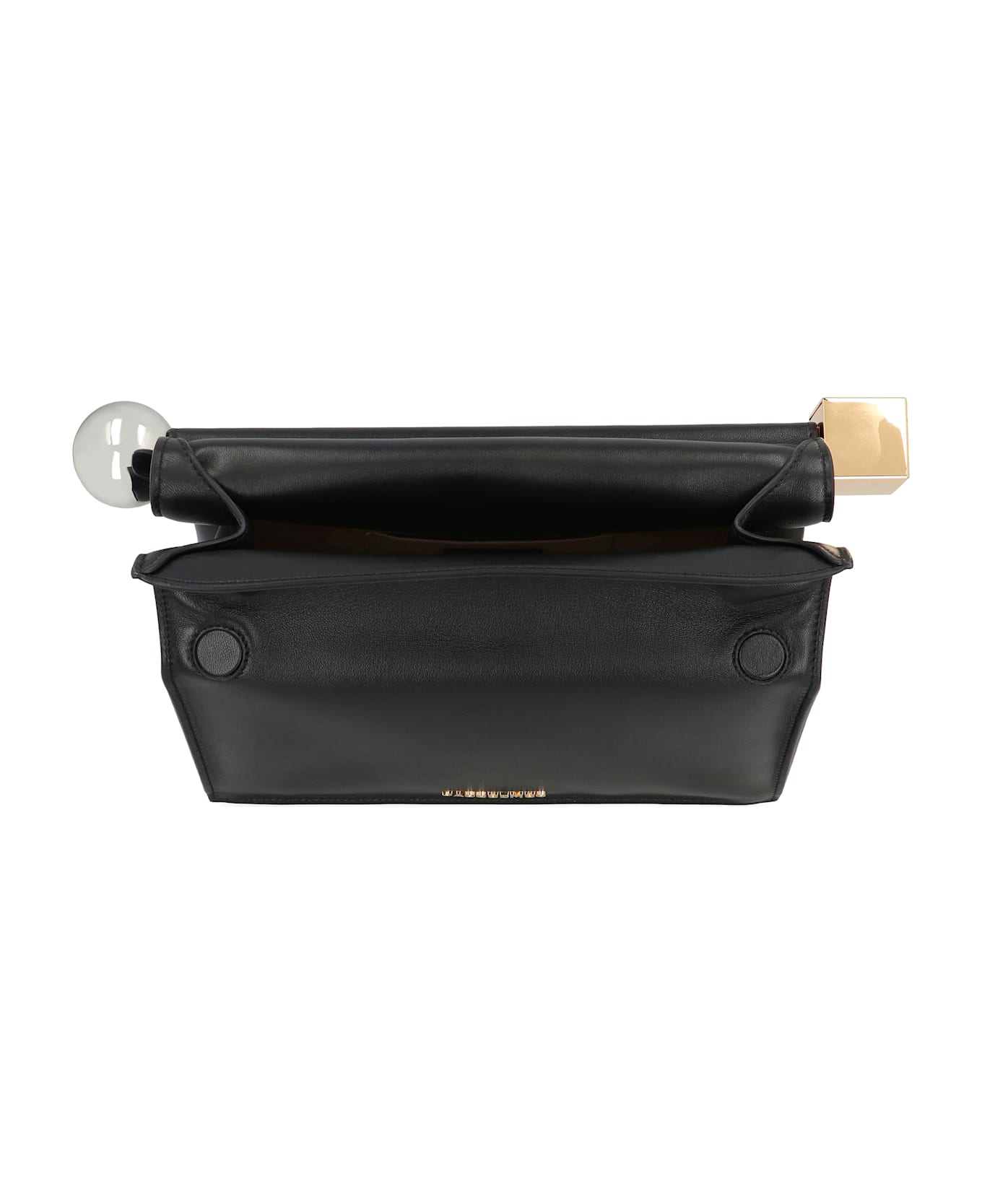 Jacquemus Rond Carré Leather Clutch - black