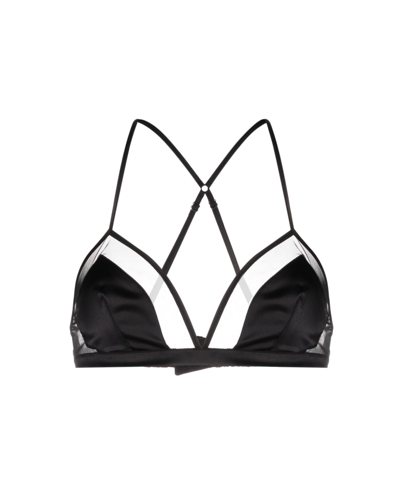 Dolce & Gabbana Silk No Wire Bra - Black