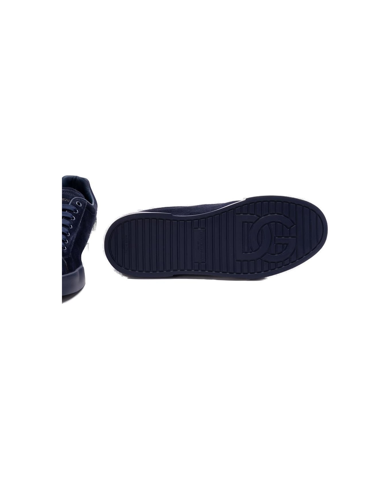 Dolce & Gabbana Portofino Logo Perforated Sneakers