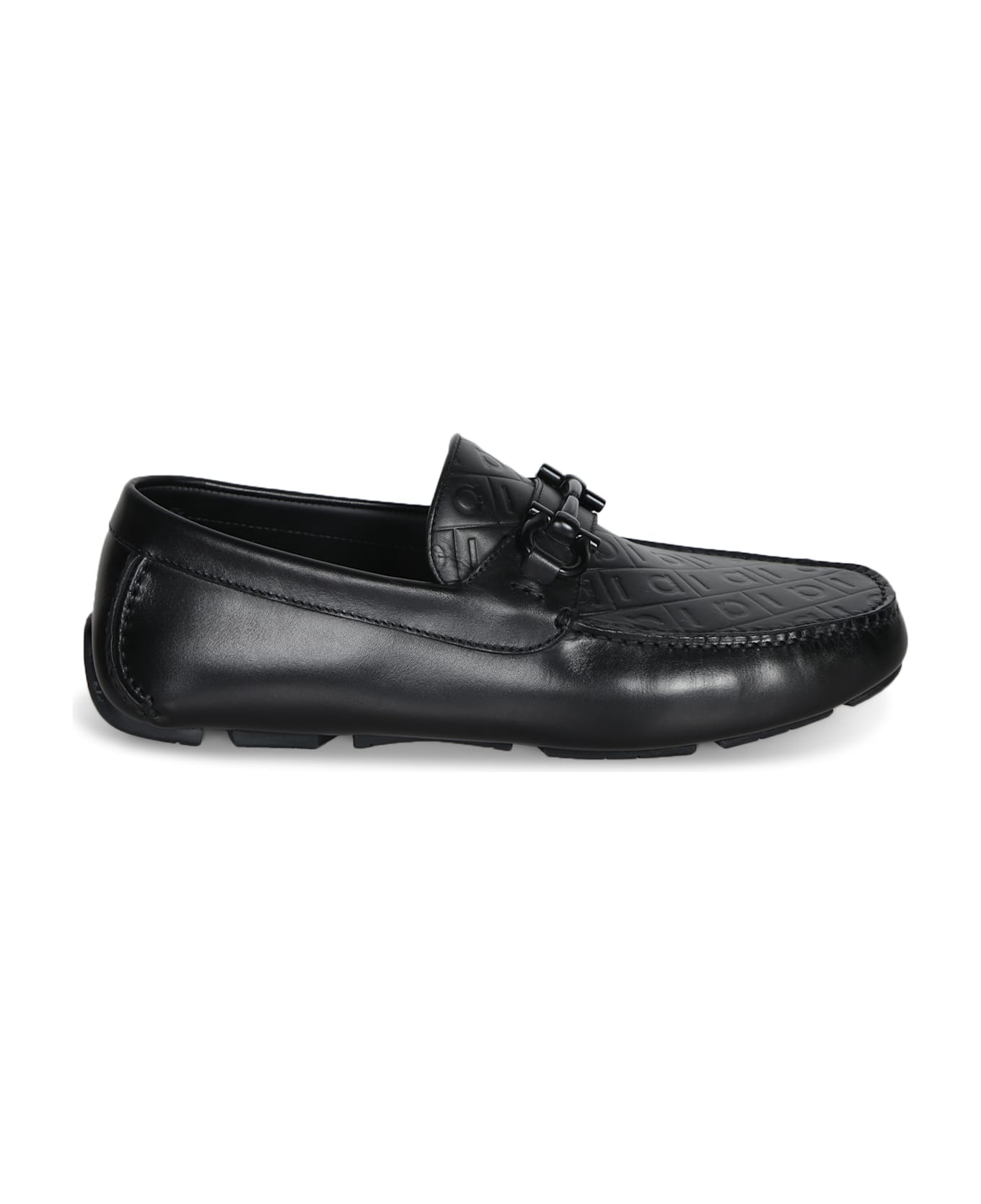 Ferragamo Driver Parigi New Black Leather Loafer - Black