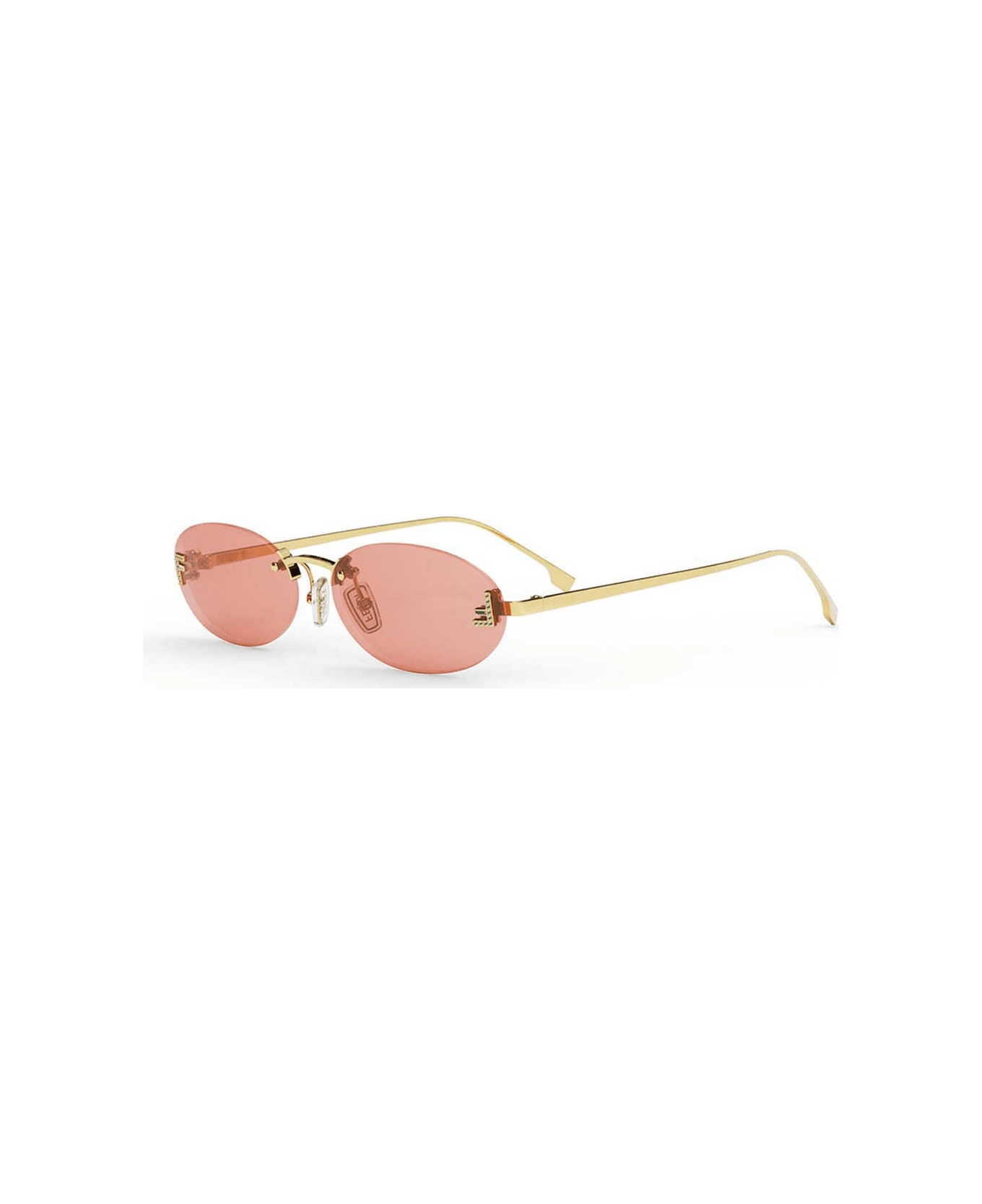 Fendi Eyewear Oval Sunglasses - Oro/Arancione