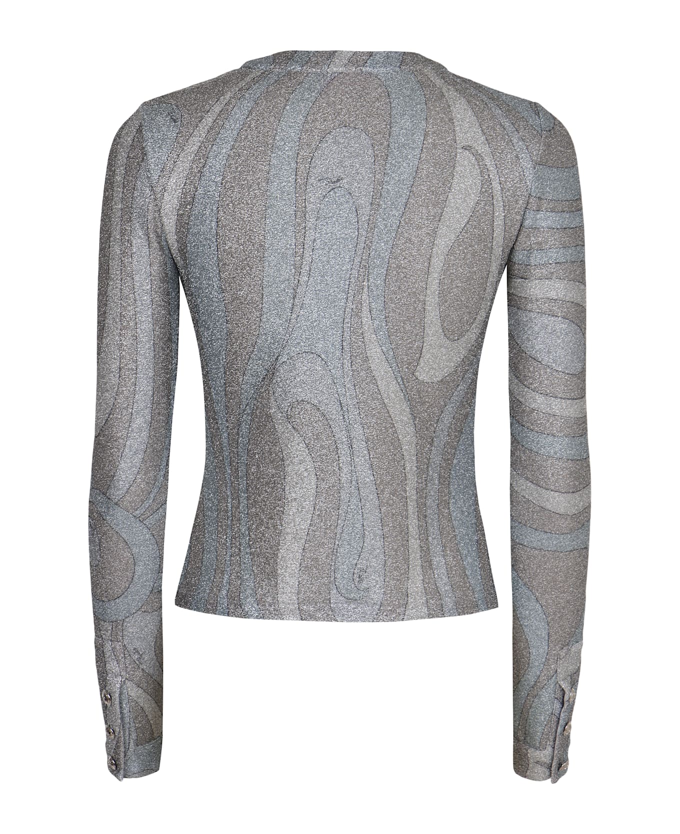 Pucci Cardigan In Jersey Lamé - Multicolor