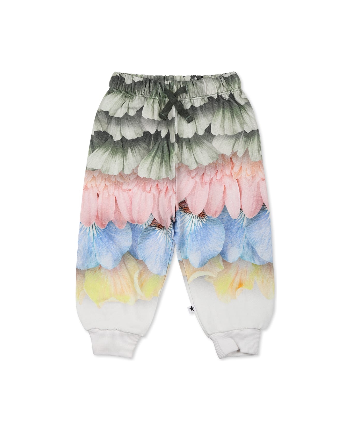 Molo Multicolor Trousers For Baby Girl With Petal Print - Multicolor