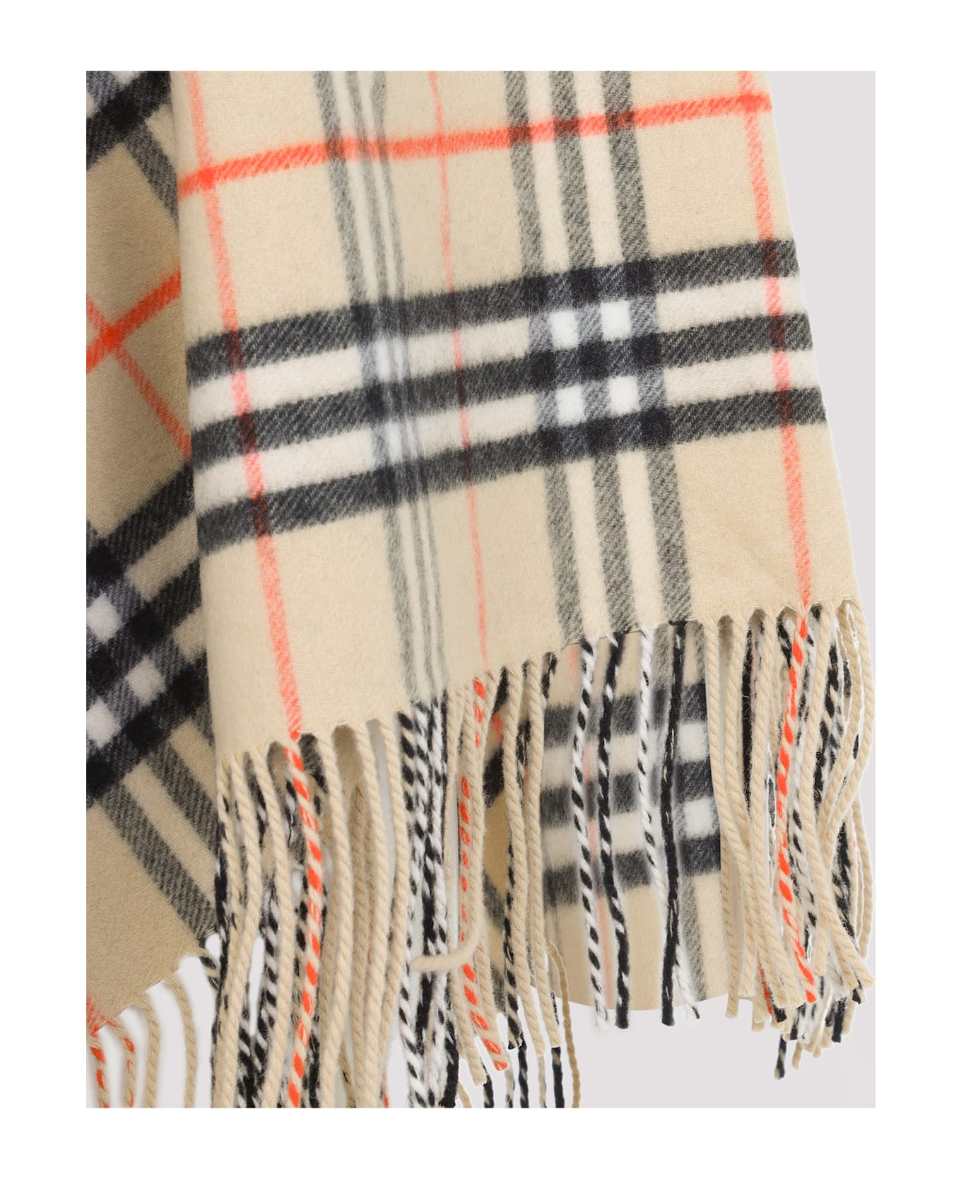 Burberry Check Bandana Scarf - Sand