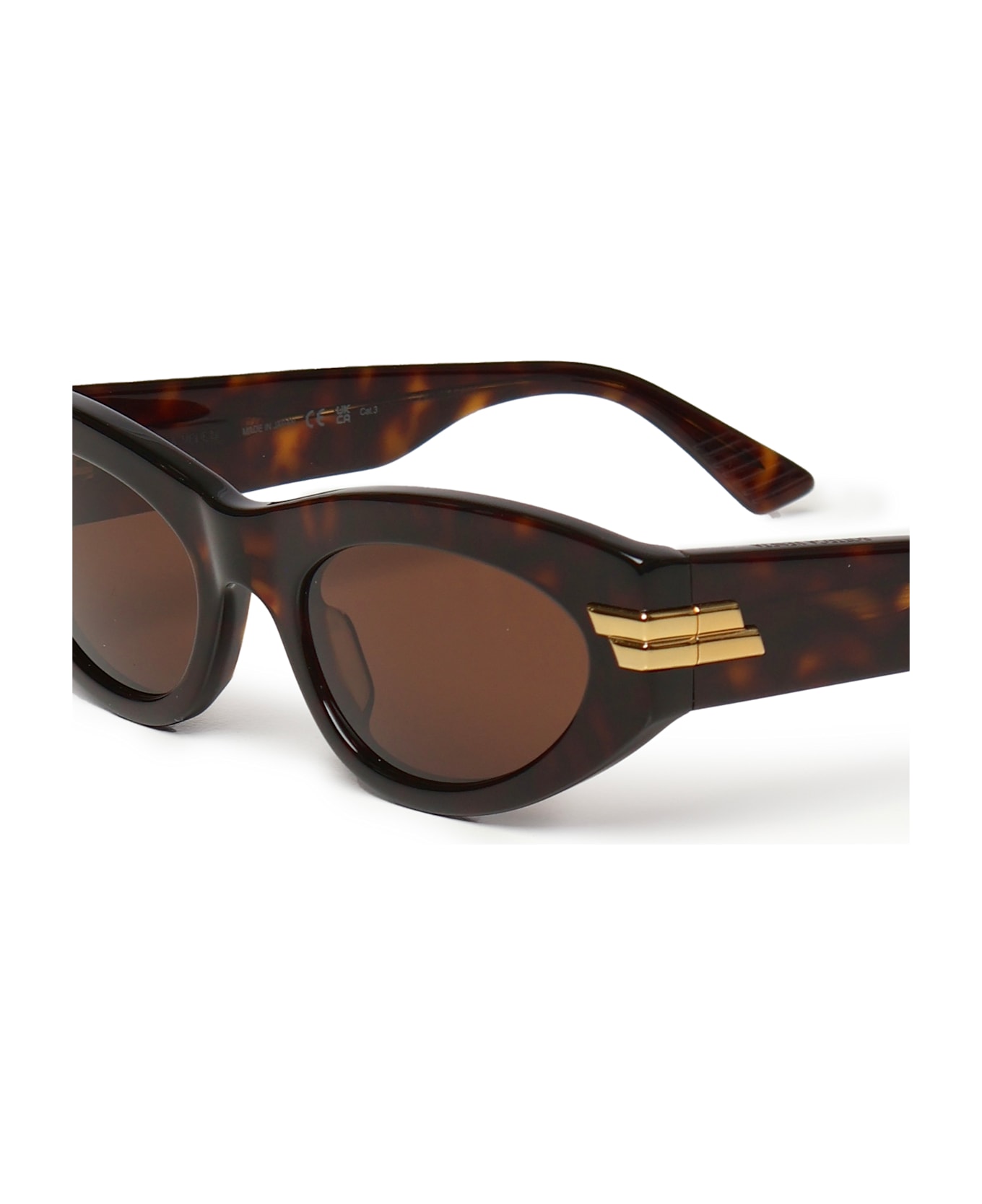 Bottega Veneta Classic Cat Eye Sunglasses - HAVANA-HAVANA-GREY
