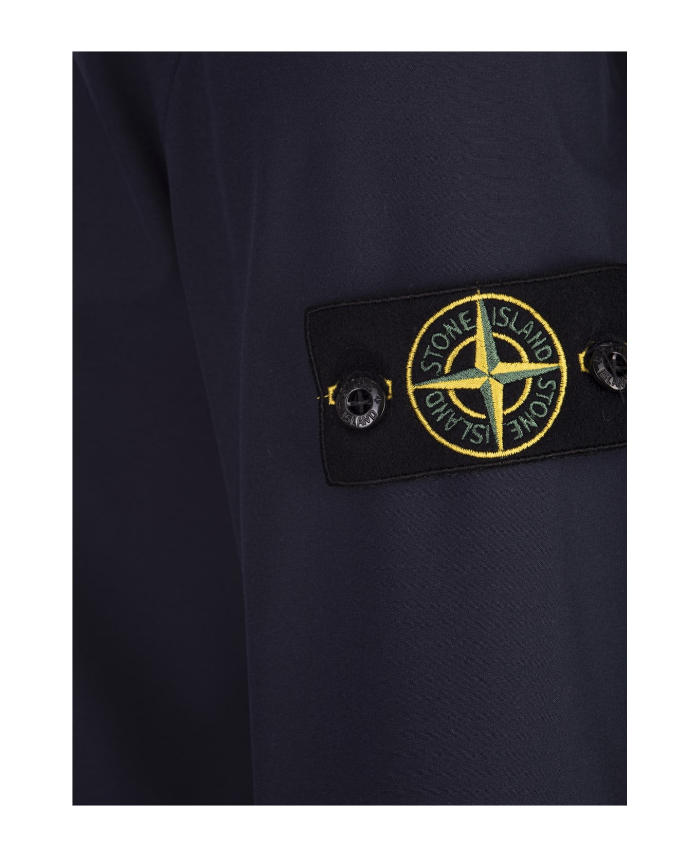 Stone Island Light Soft Shell-r_e.dye Jacket In Navy Blue Recycled Polyester - Blue
