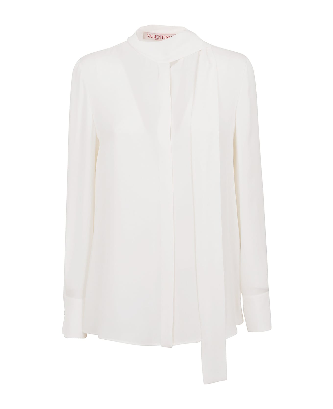 Valentino Shirt In Georgette - White