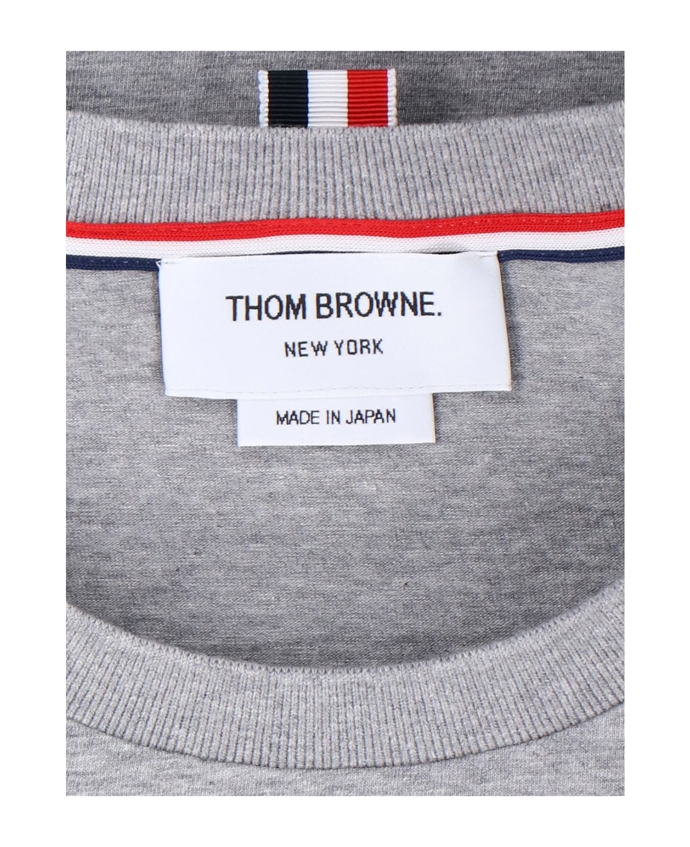 Thom Browne Logo T-shirt - Lt Grey シャツ