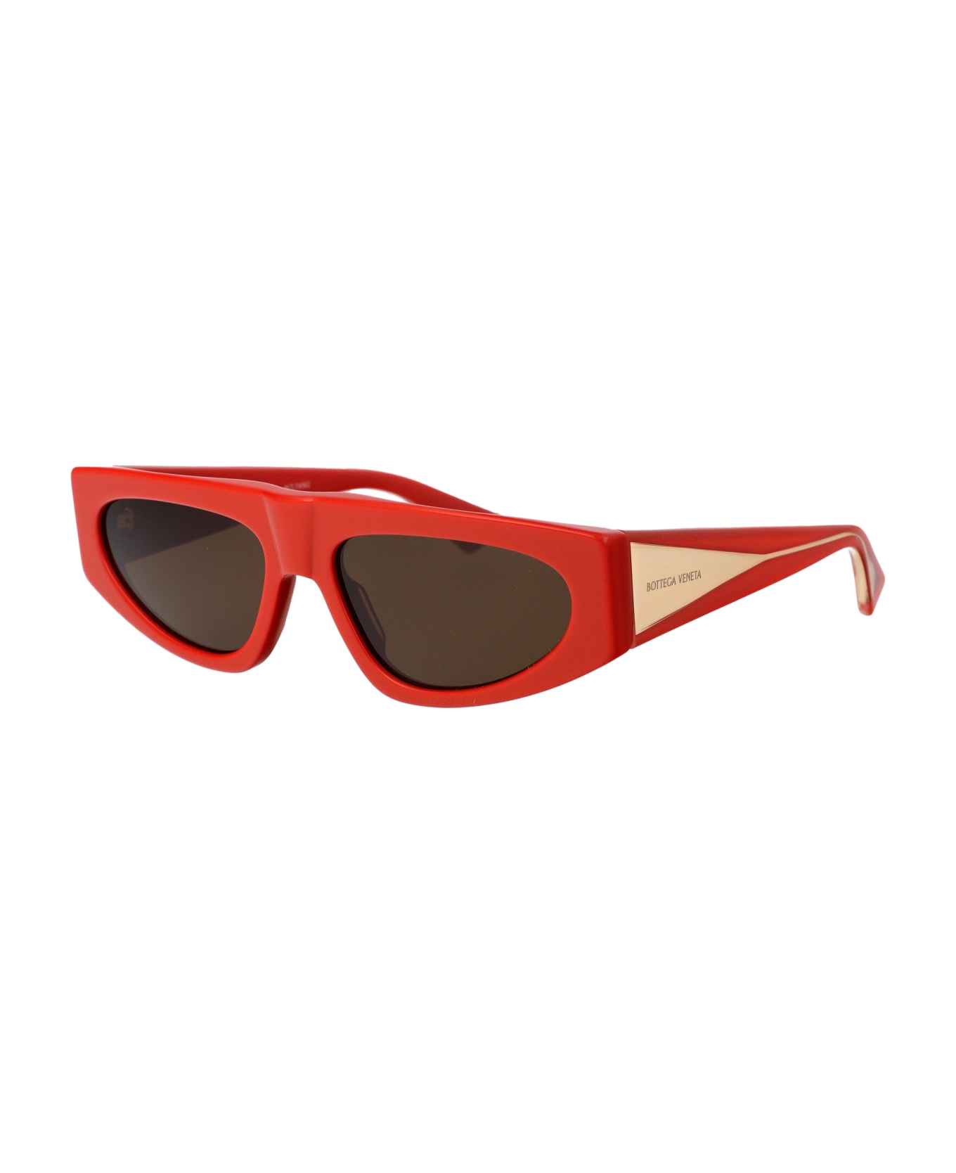 Bottega Veneta Eyewear Bv1277s Sunglasses - 004 ORANGE CRYSTAL BROWN