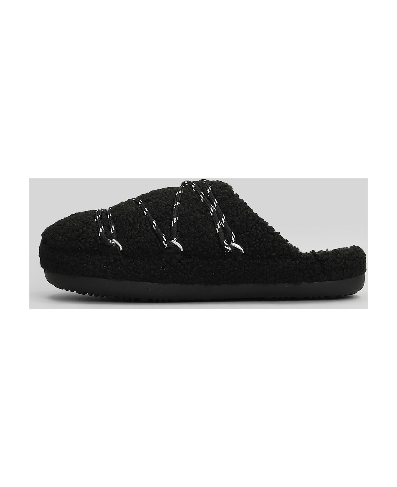 Moon Boot Mb Teddy Slipper Slipper-mule In Black Shearling - black