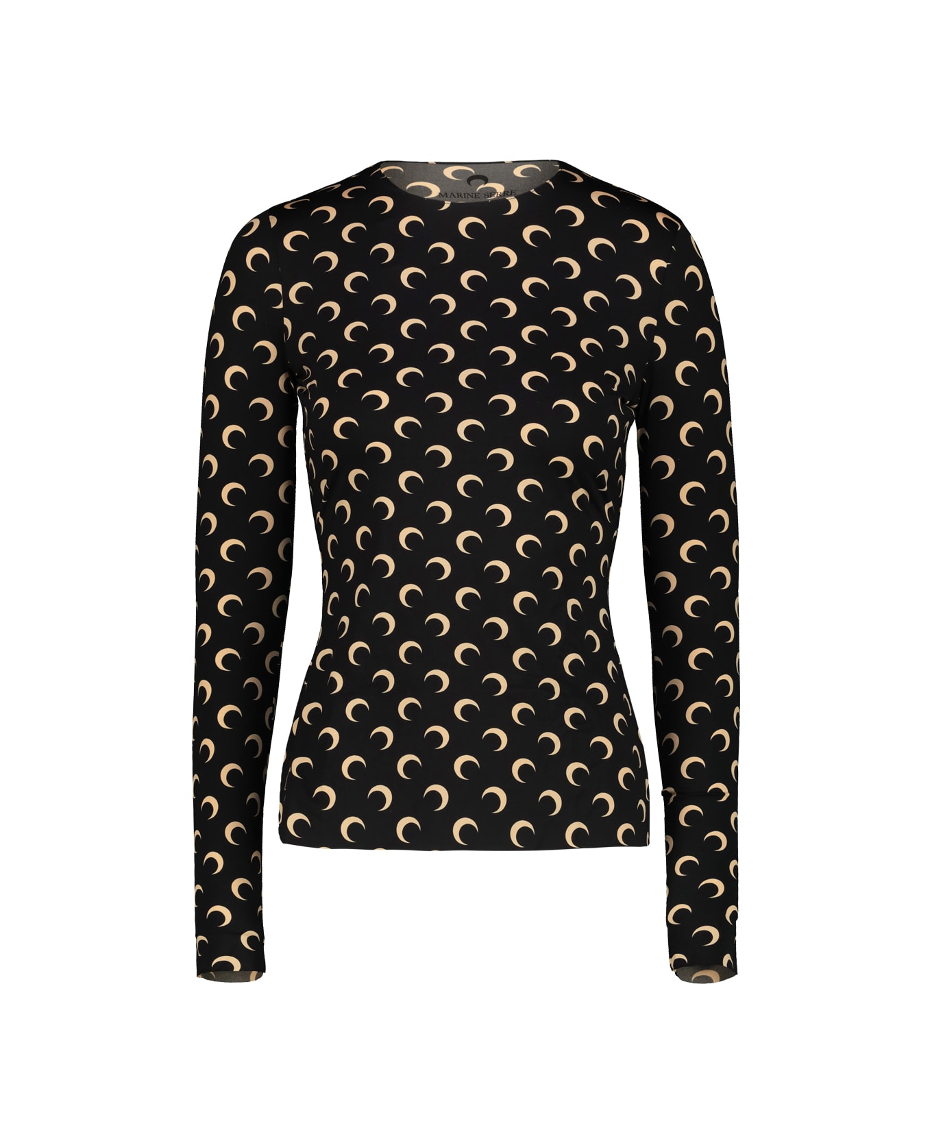 Marine Serre Crewneck Ls Top - Inverse Tan